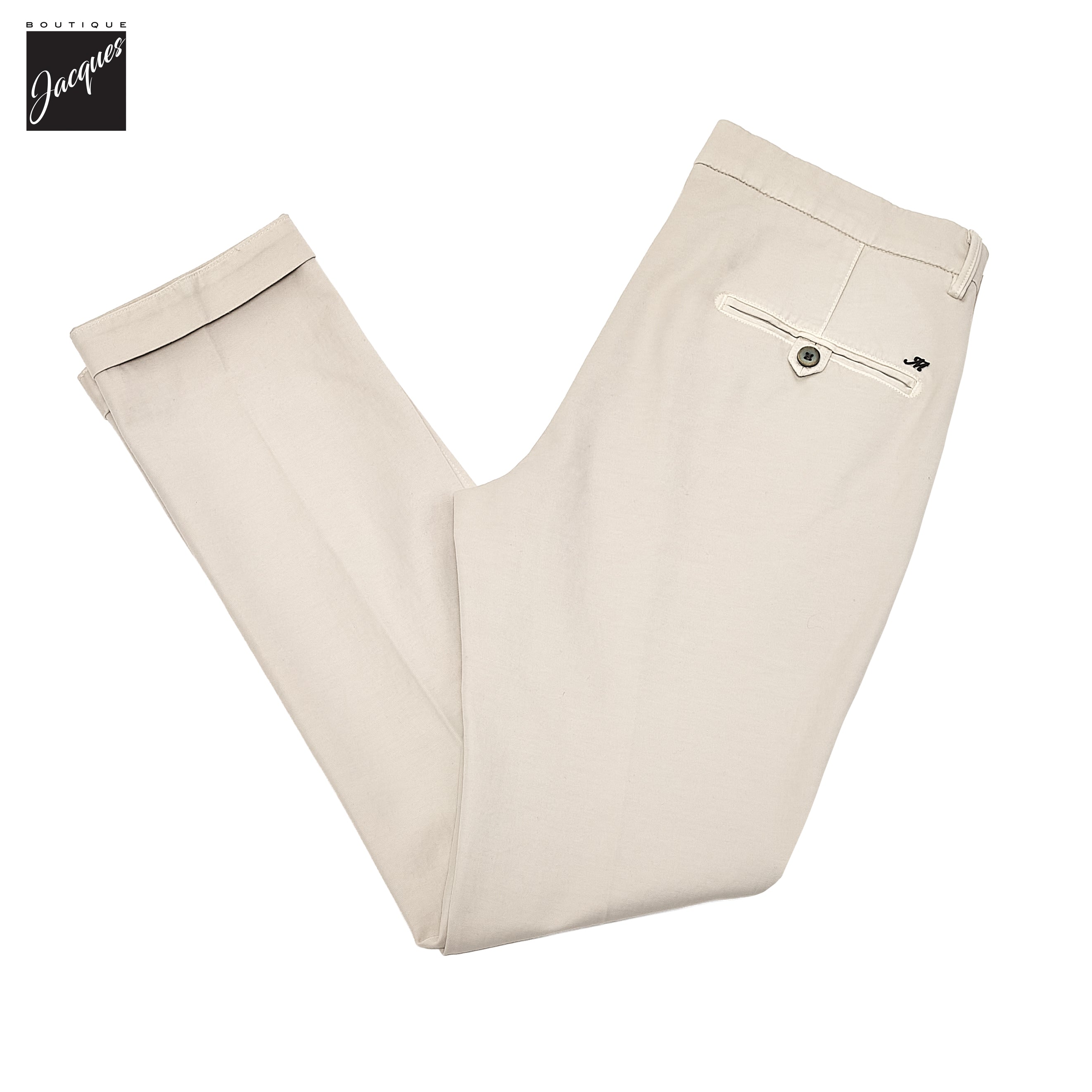 Bone Gaberdine Stretch Torino Slim Fit Chino Pants - Mason's - Boutique Jacques International