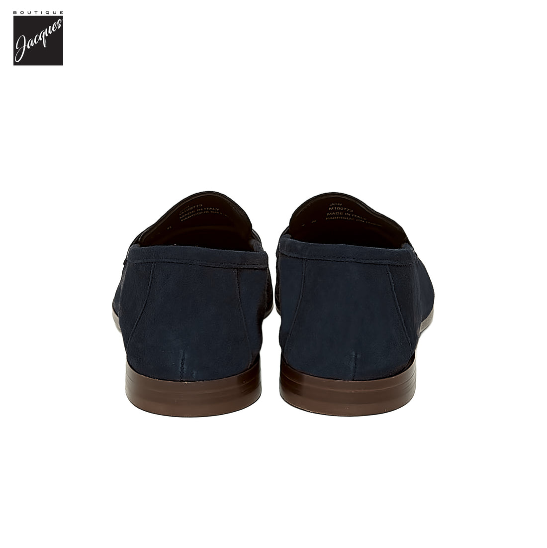 Navy Suede Leather Water-Resistant Jon Penny Loafers - AQUATALIA - Boutique Jacques International