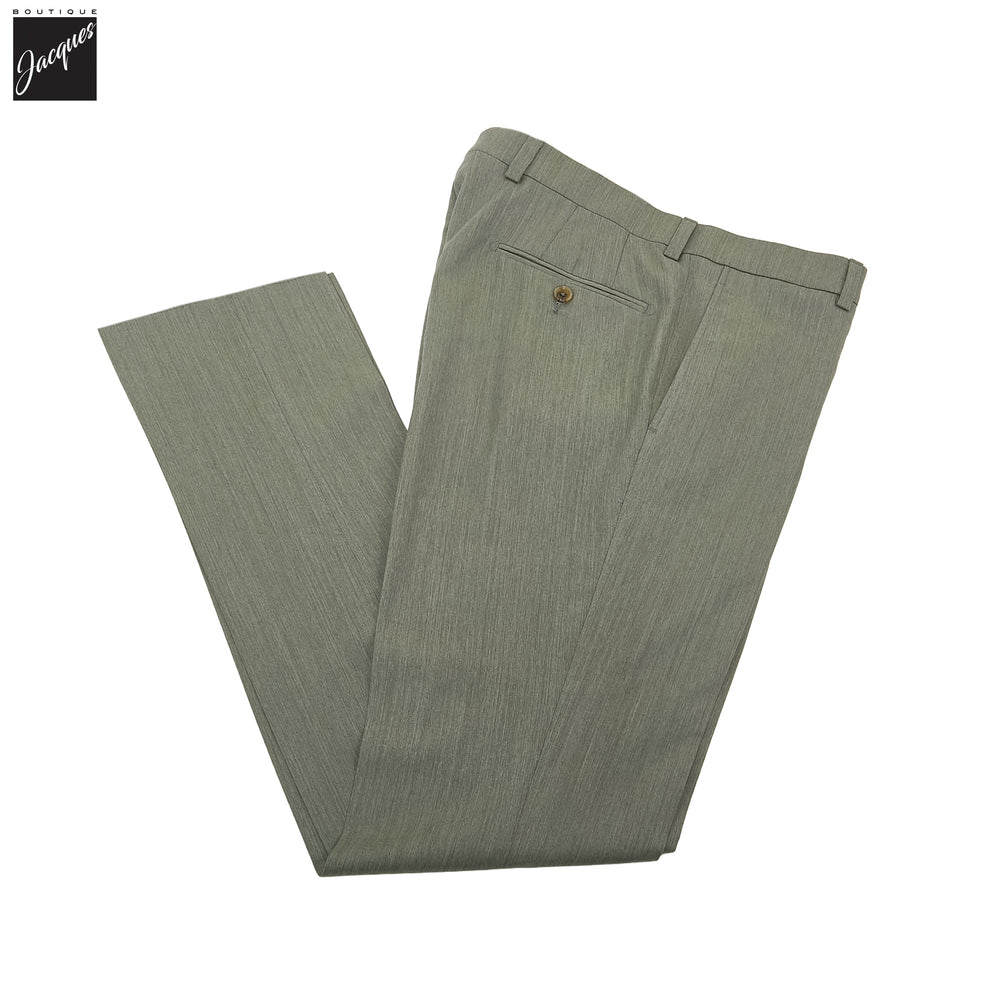 Sage Green Wool Stretch Pablo Modern Fit Dress Pants - Jack Victor - Boutique Jacques International