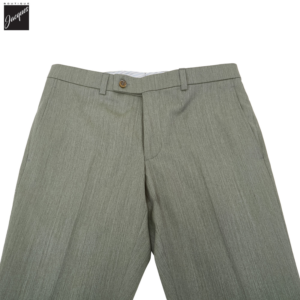 Sage Green Wool Stretch Pablo Modern Fit Dress Pants - Jack Victor - Boutique Jacques International