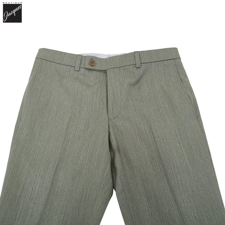 Sage Green Wool Stretch Pablo Modern Fit Dress Pants - Jack Victor - Boutique Jacques International