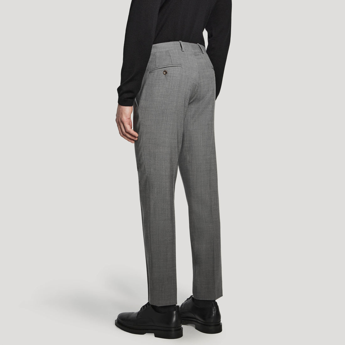 Mid Gray Tempo Wool-Stretch Patrick Modern Fit Dress Pant - Jack Victor
