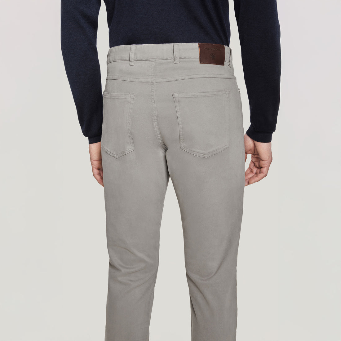 Putty Jackie Brushed Cotton Modern Fit Five Pocket Pants - Jack Victor