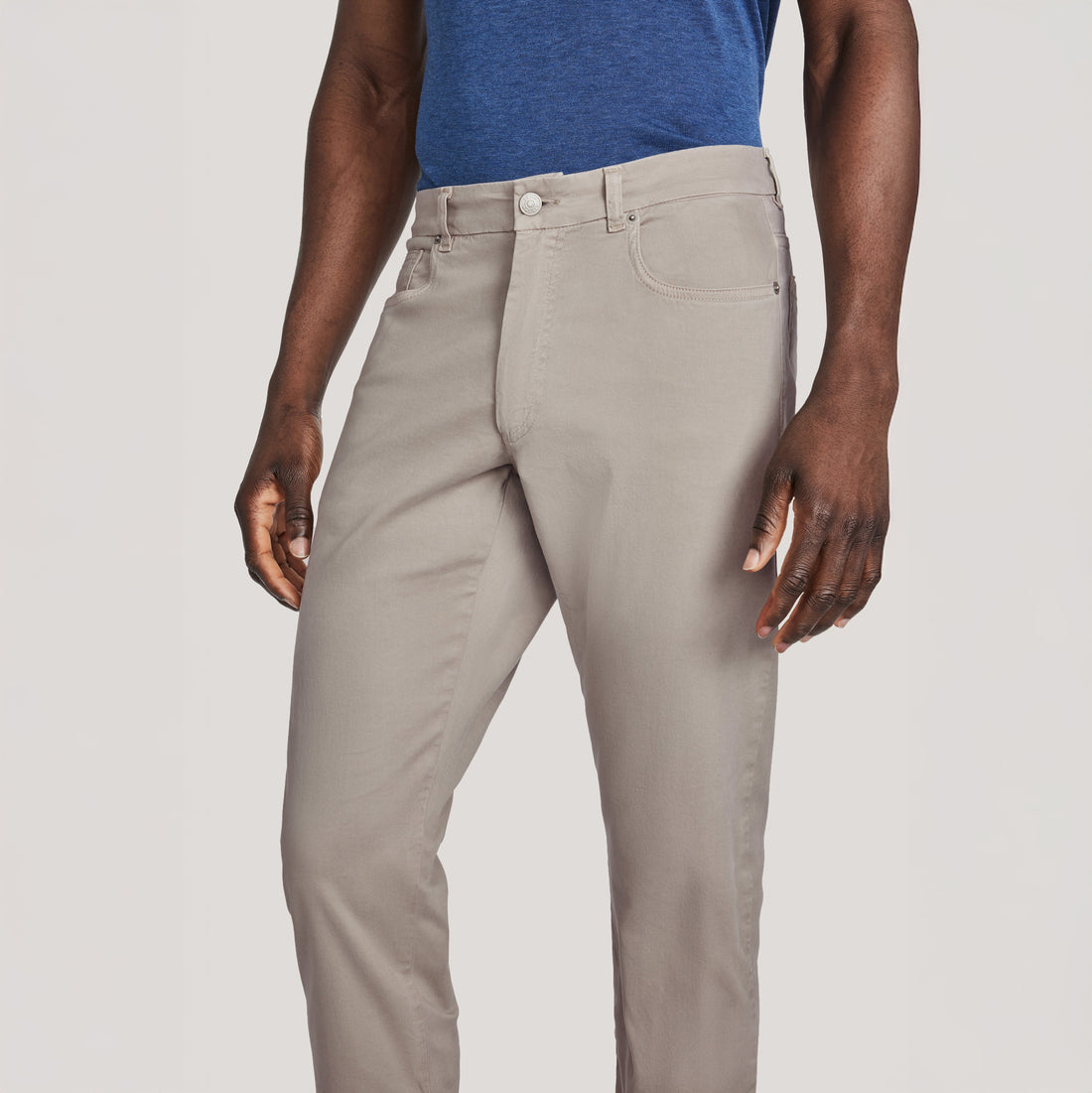 Sand Jackie Brushed Cotton Modern Fit Five Pocket Pants - Jack Victor - Boutique Jacques International