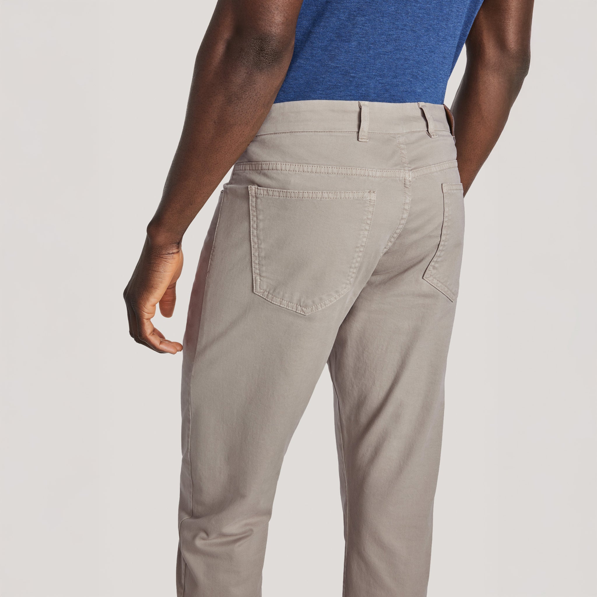 Sand Jackie Brushed Cotton Modern Fit Five Pocket Pants - Jack Victor - Boutique Jacques International