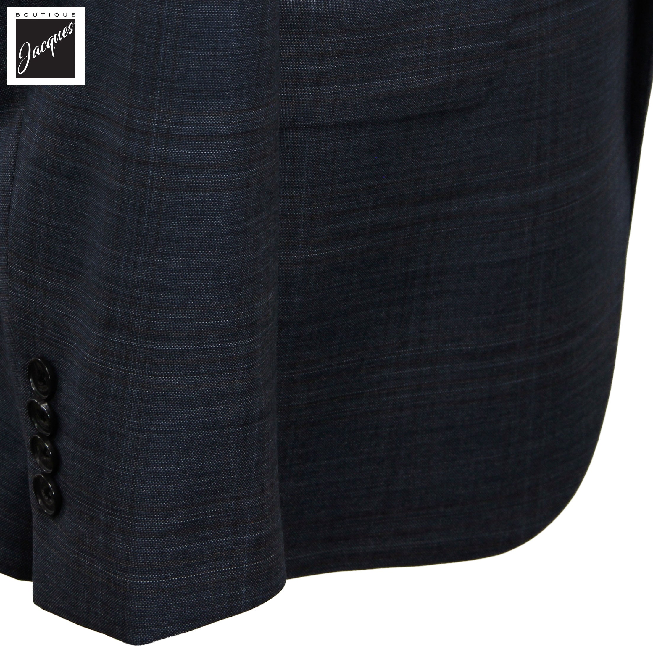 Steel Blue Check Superfine Merino Wool Napoli Classic Fit Suit - Jack Victor
