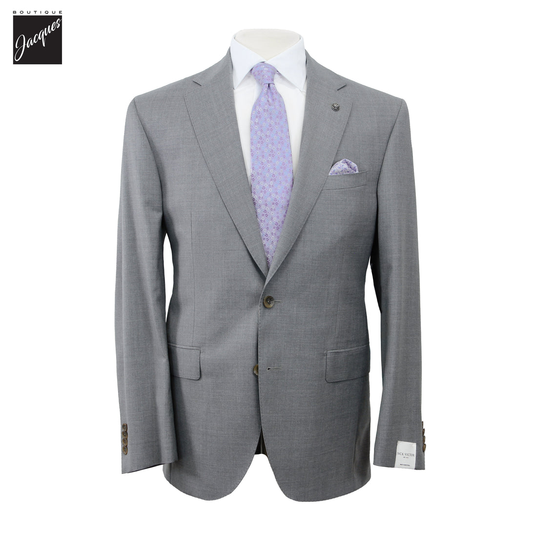 Gray Neat Super 150's Wool Century Classic Fit Suit - Jack Victor 1913