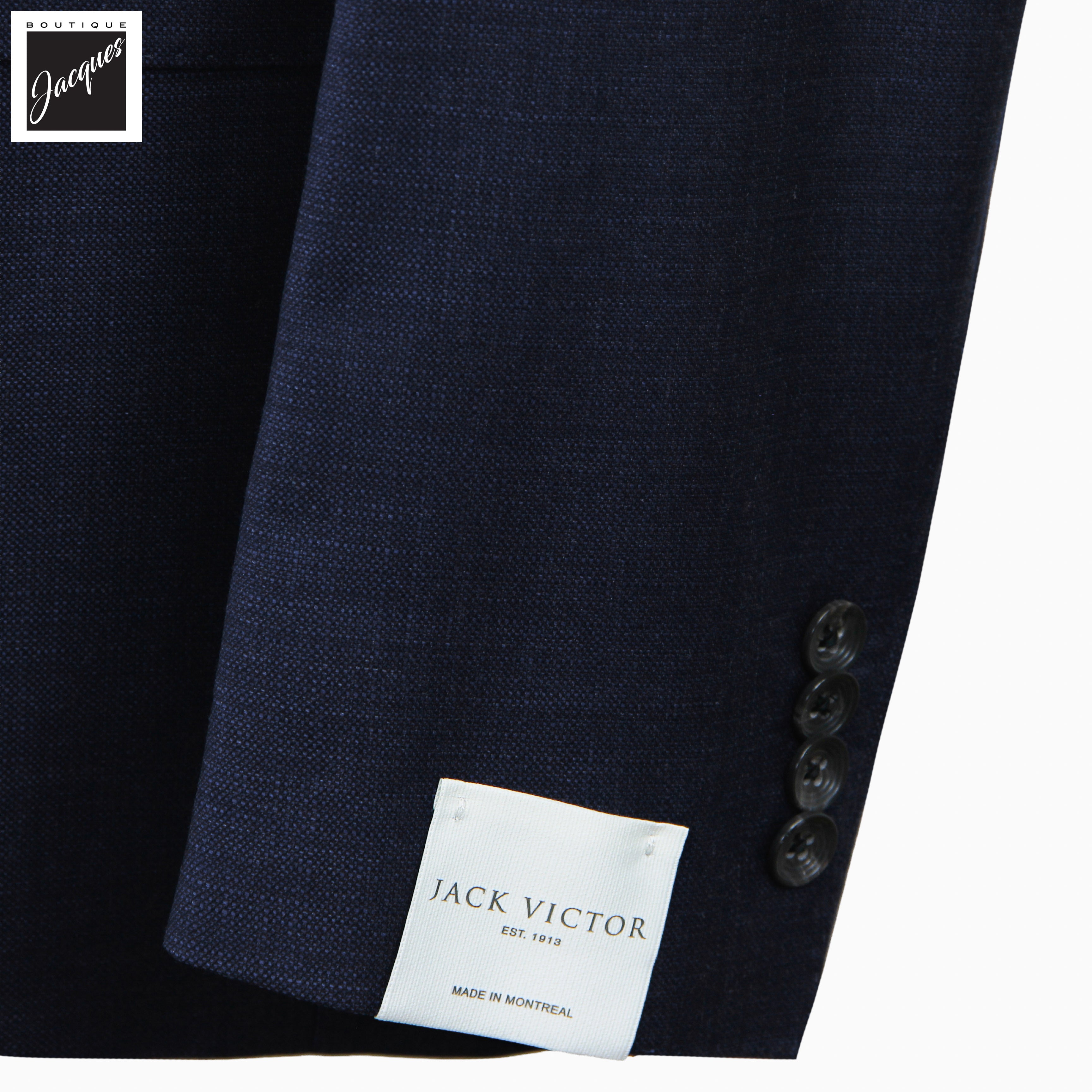 Dark Blue Semi-Solid Super 150's Wool Essence Modern Fit Suit - Jack Victor 1913