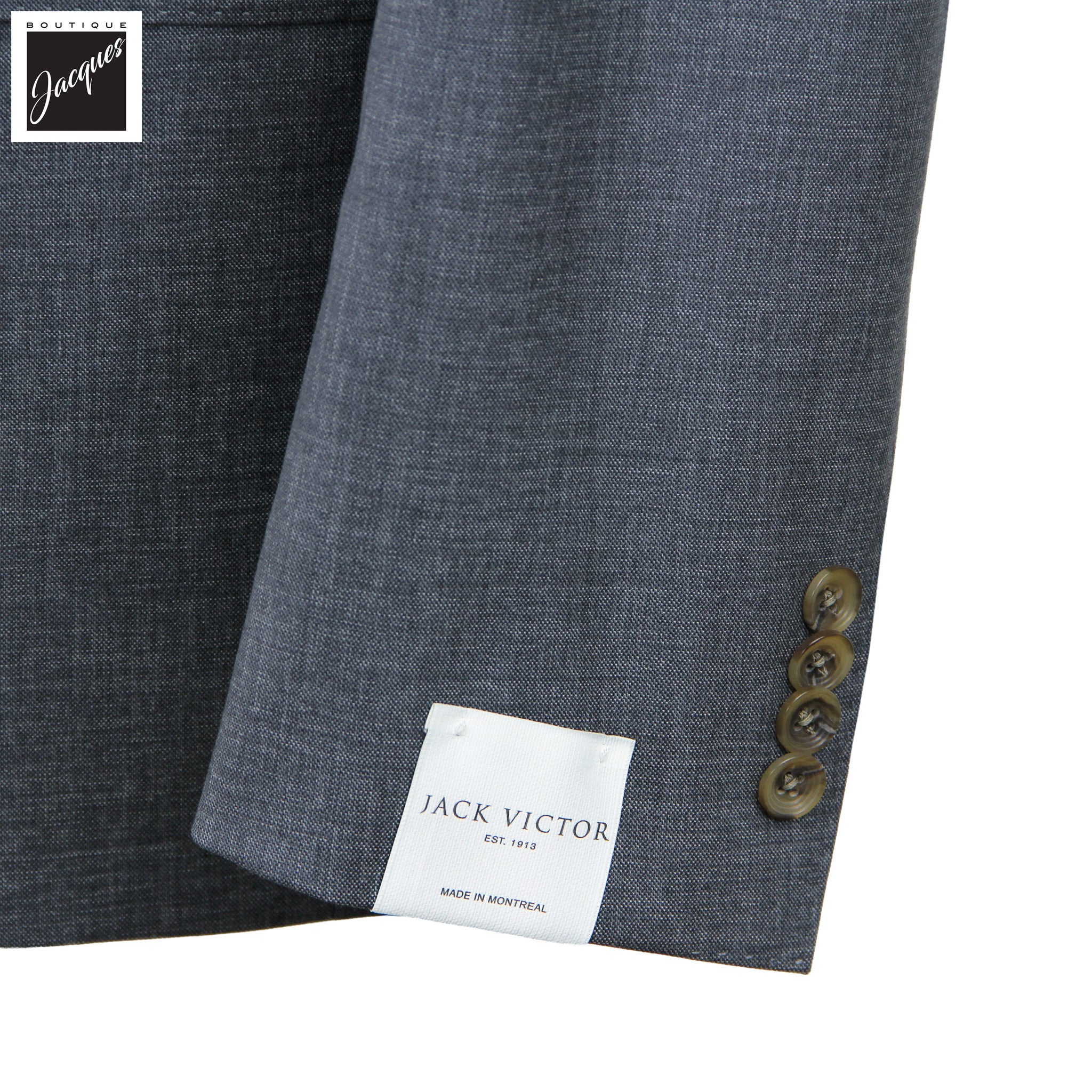 Gray Semi-Solid Super 150's Wool Essence Modern Fit Suit - Jack Victor 1913