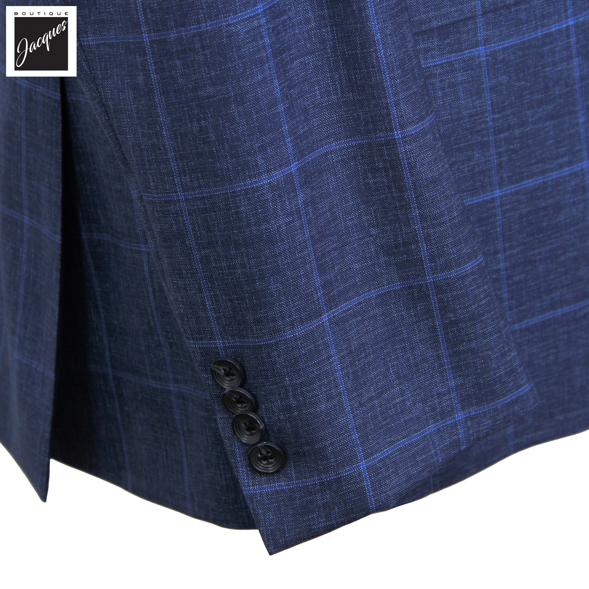Blue Windowpane Super 150's Wool Mason Contemporary Fit Suit - Jack Victor 1913