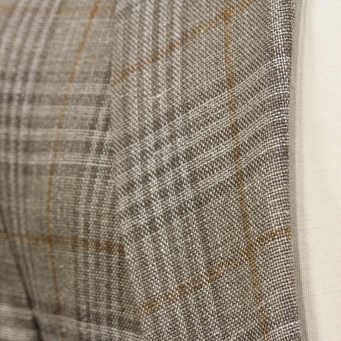 Taupe Check Loro Piana Wool/Silk/Linen Hampton Contemporary Fit Comfortwear Blazer - Jack Victor