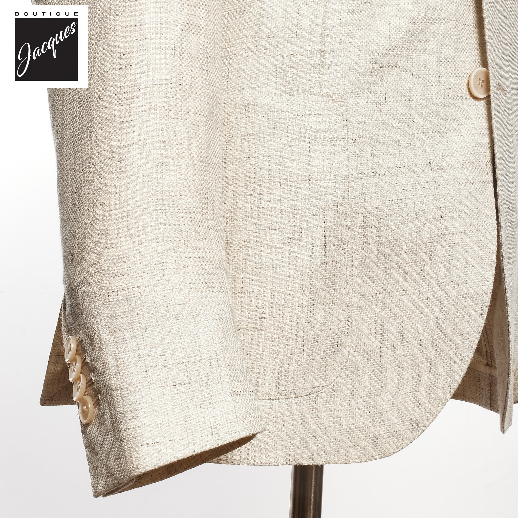 Oatmeal Linen Contemporary Fit Sport Jacket - L.B.M 1911
