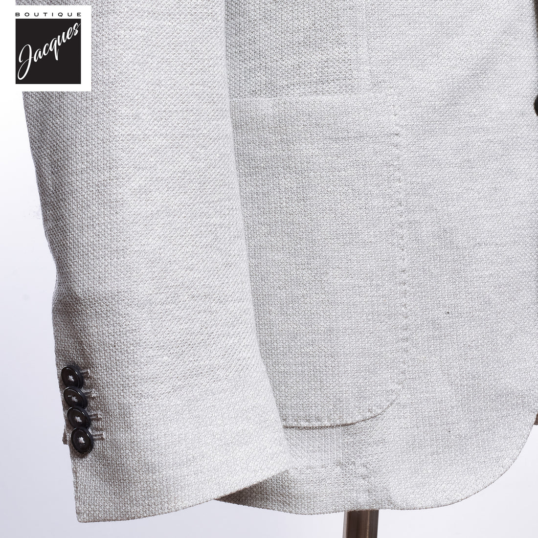 Ice Gray Linen-Cotton Jersey Unconstructed Sport Jacket - L.B.M 1911