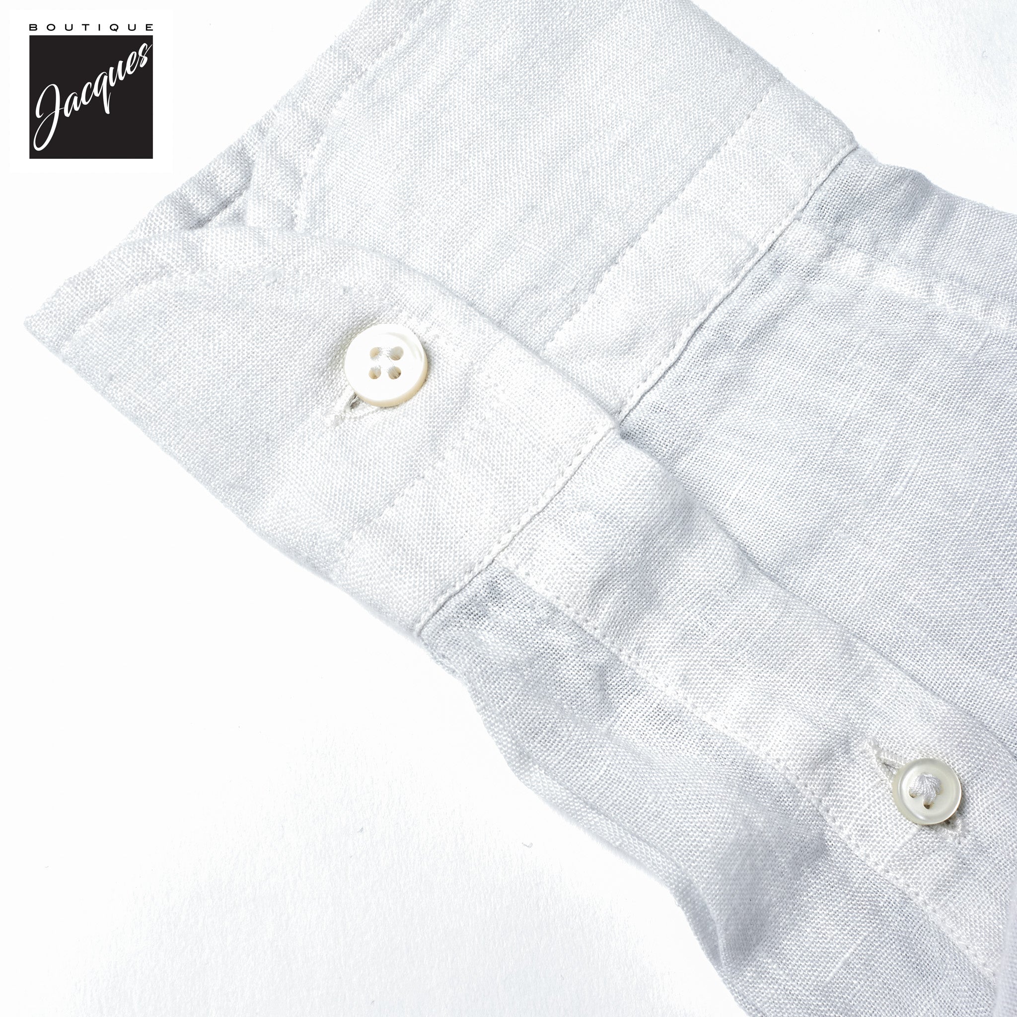 Ice Gray Linen Modern Fit Casual Shirt - SONRISA