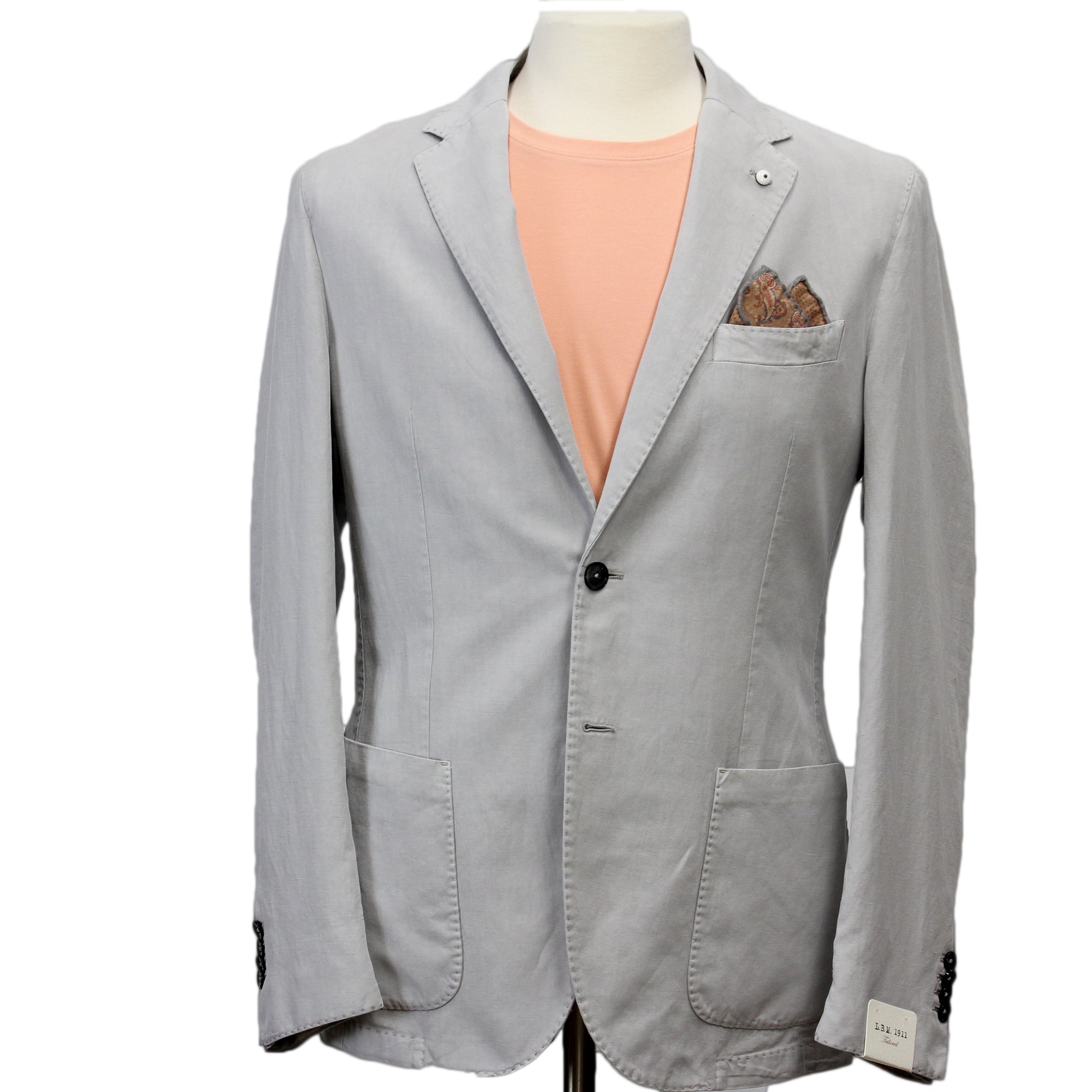 Gray Cotton Sport Coat - L.B.M 1911 - Boutique Jacques International
