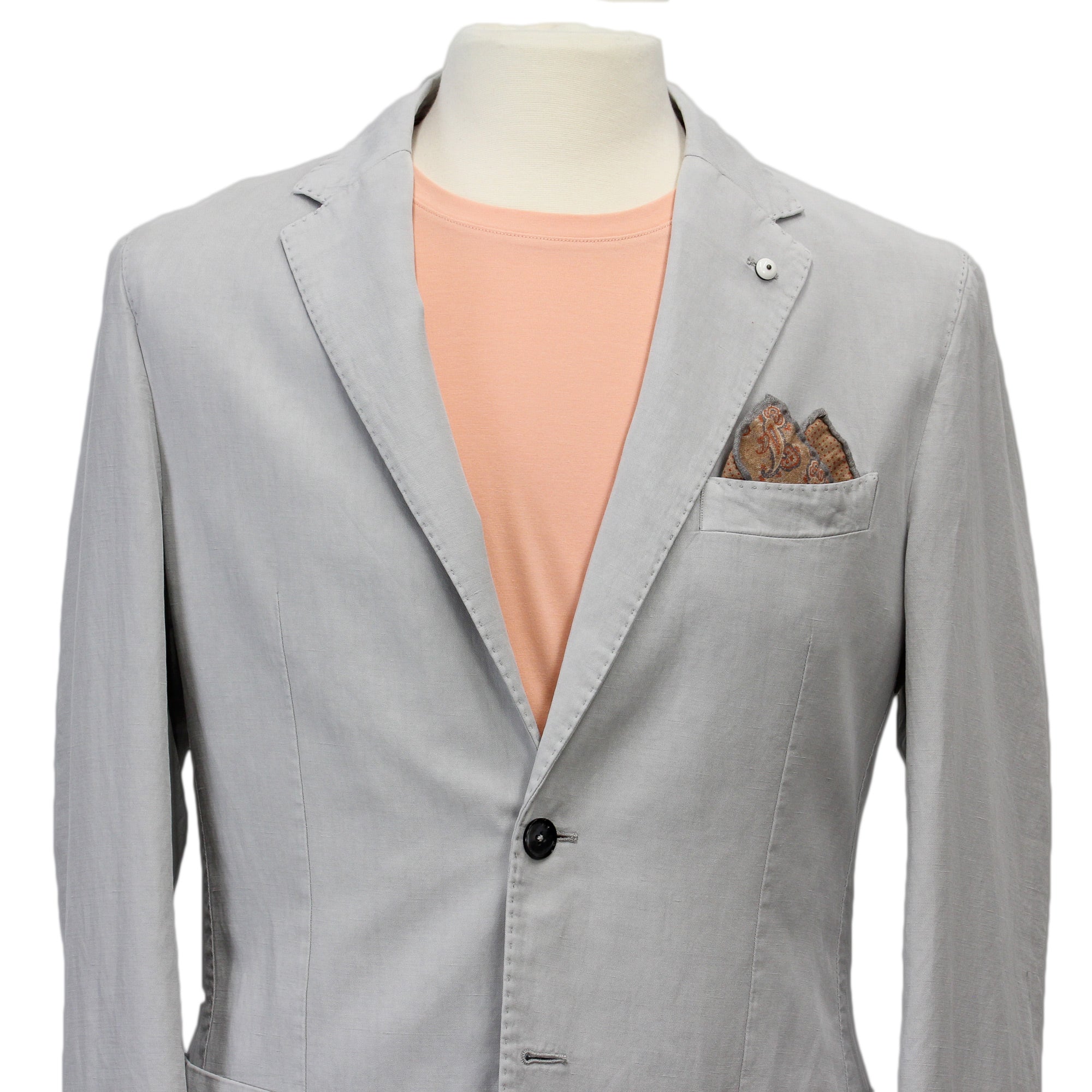 Gray Cotton Sport Coat - L.B.M 1911 - Boutique Jacques International