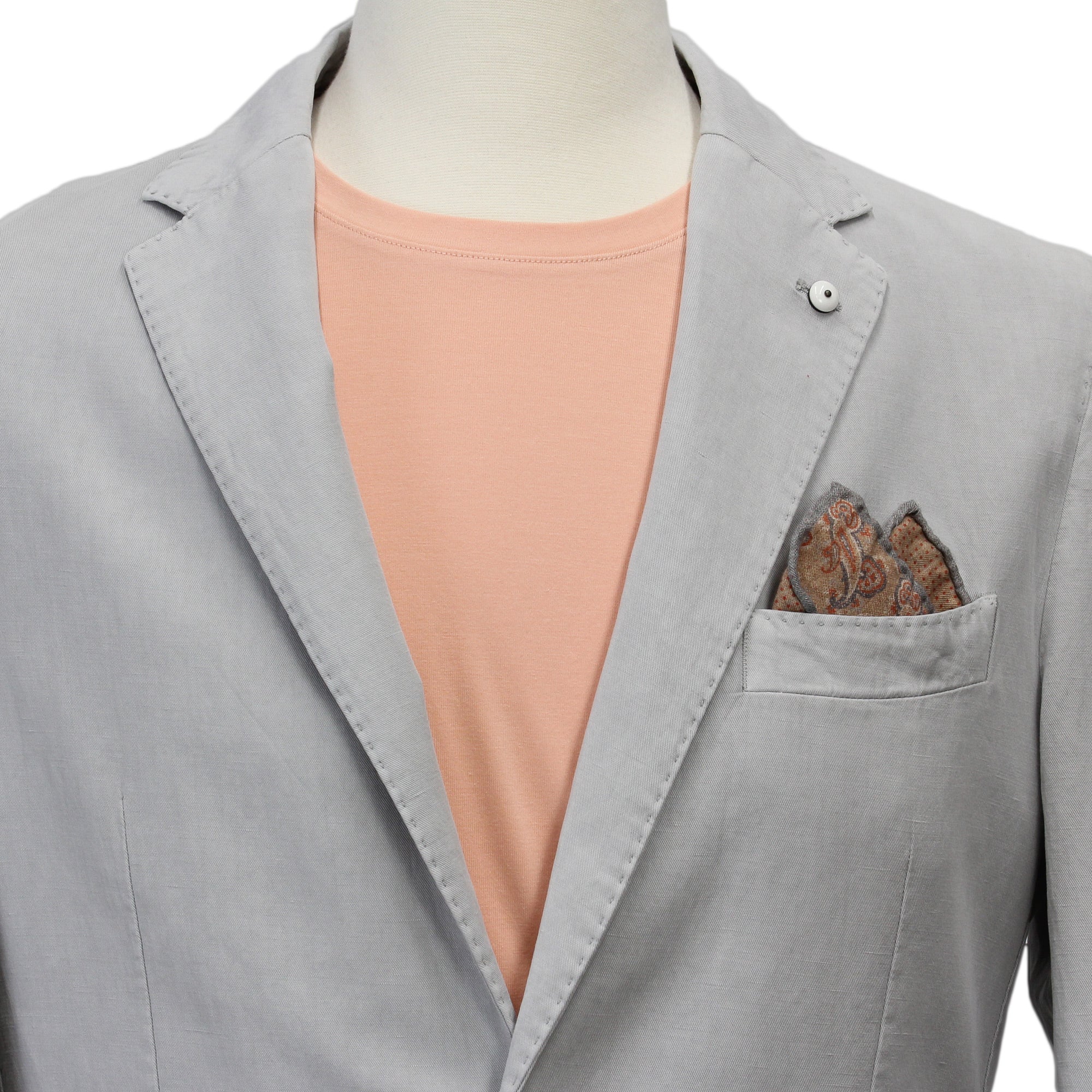 Gray Cotton Sport Coat - L.B.M 1911 - Boutique Jacques International