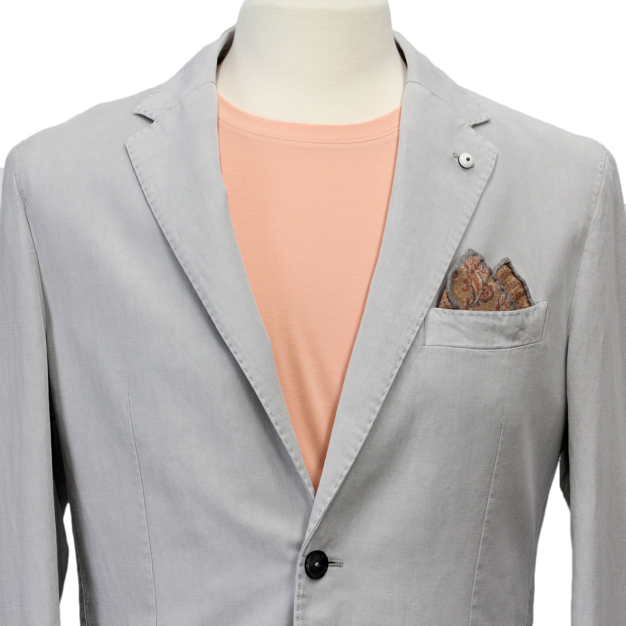 Gray Cotton Sport Coat - L.B.M 1911 - Boutique Jacques International