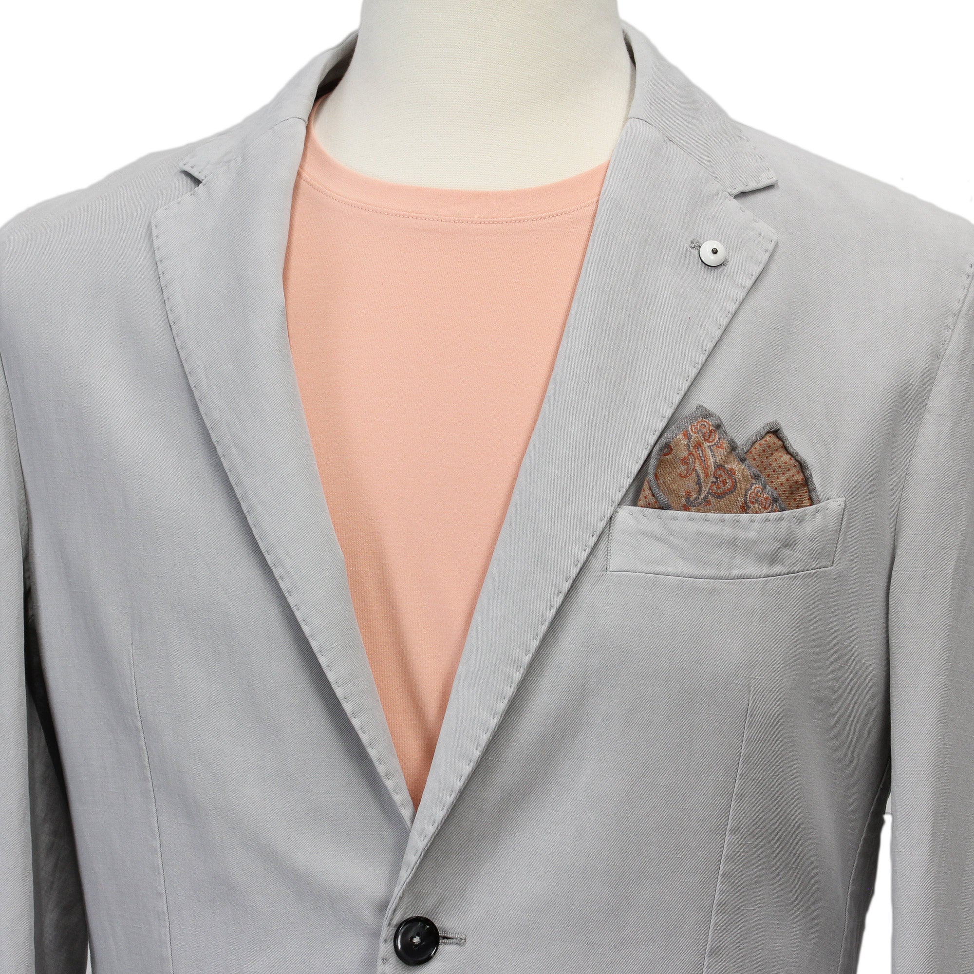 Gray Cotton Sport Coat - L.B.M 1911 - Boutique Jacques International