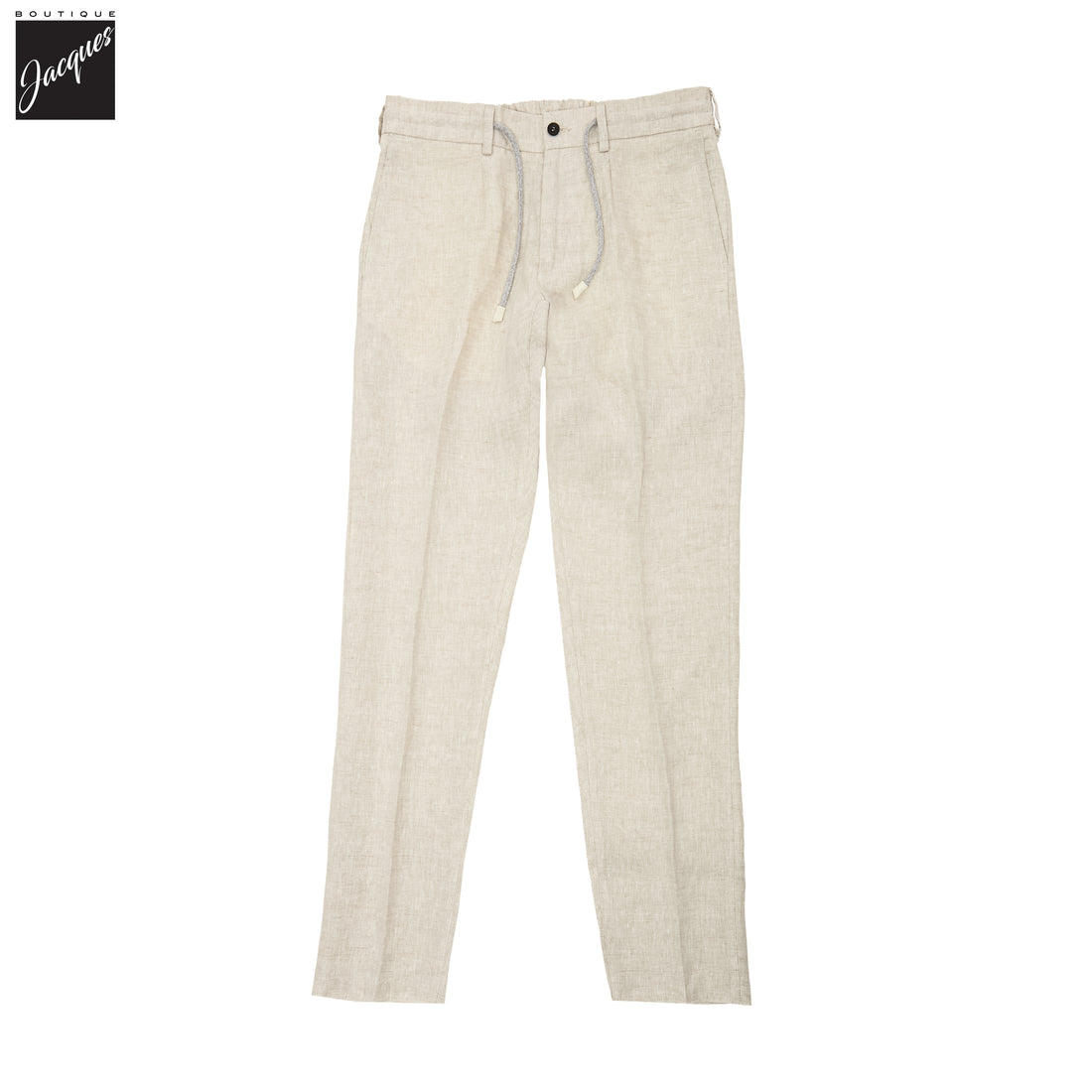 Ecru Linen Jogger-Style Dress Pants - FRADI - Boutique Jacques International
