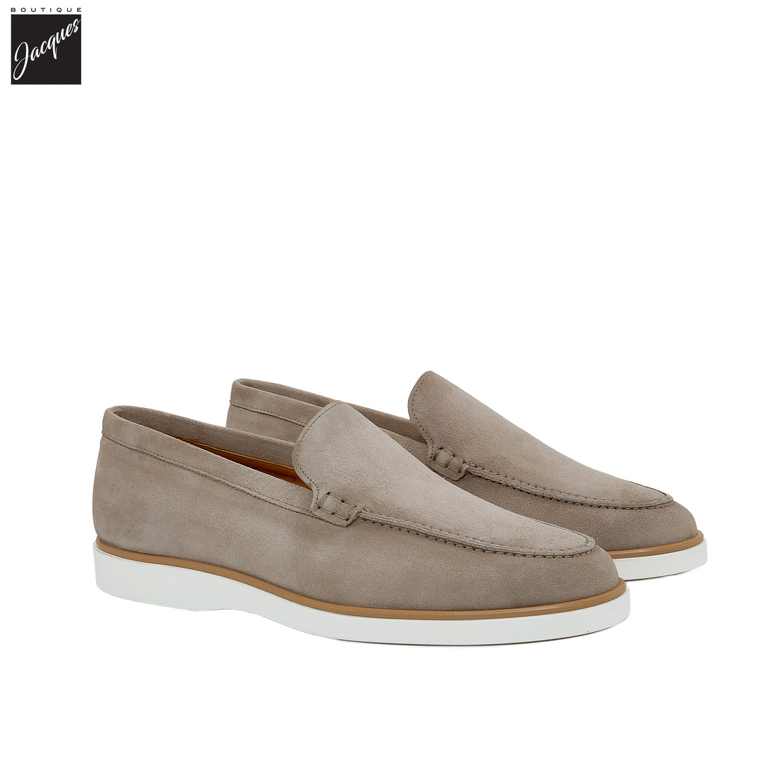 Taupe Lourenco Suede Loafer - Magnanni - Boutique Jacques International
