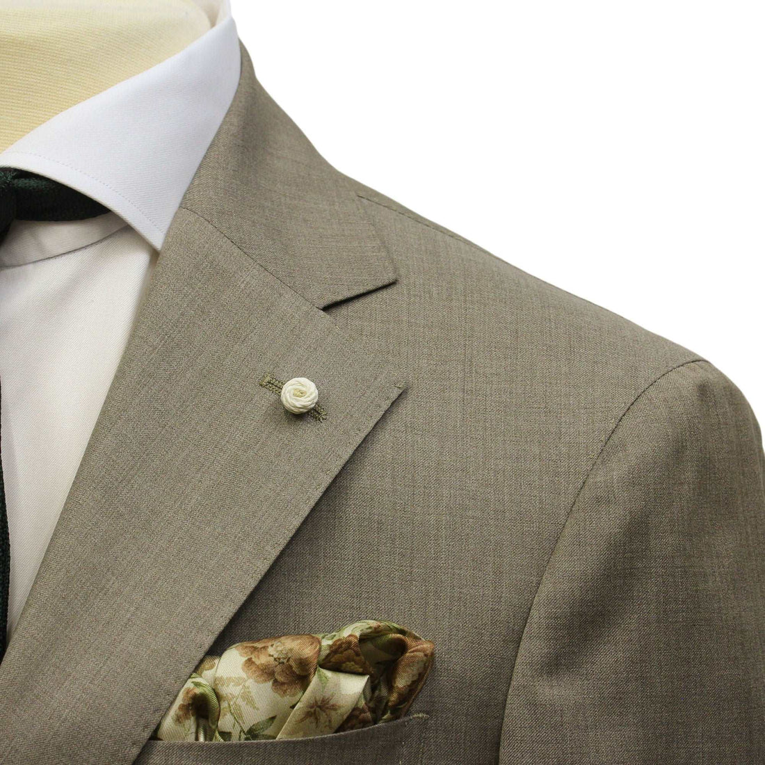 Beige Solid Dream Fit Vitale Barberis Super 110s Wool Suit - Luigi Bianchi