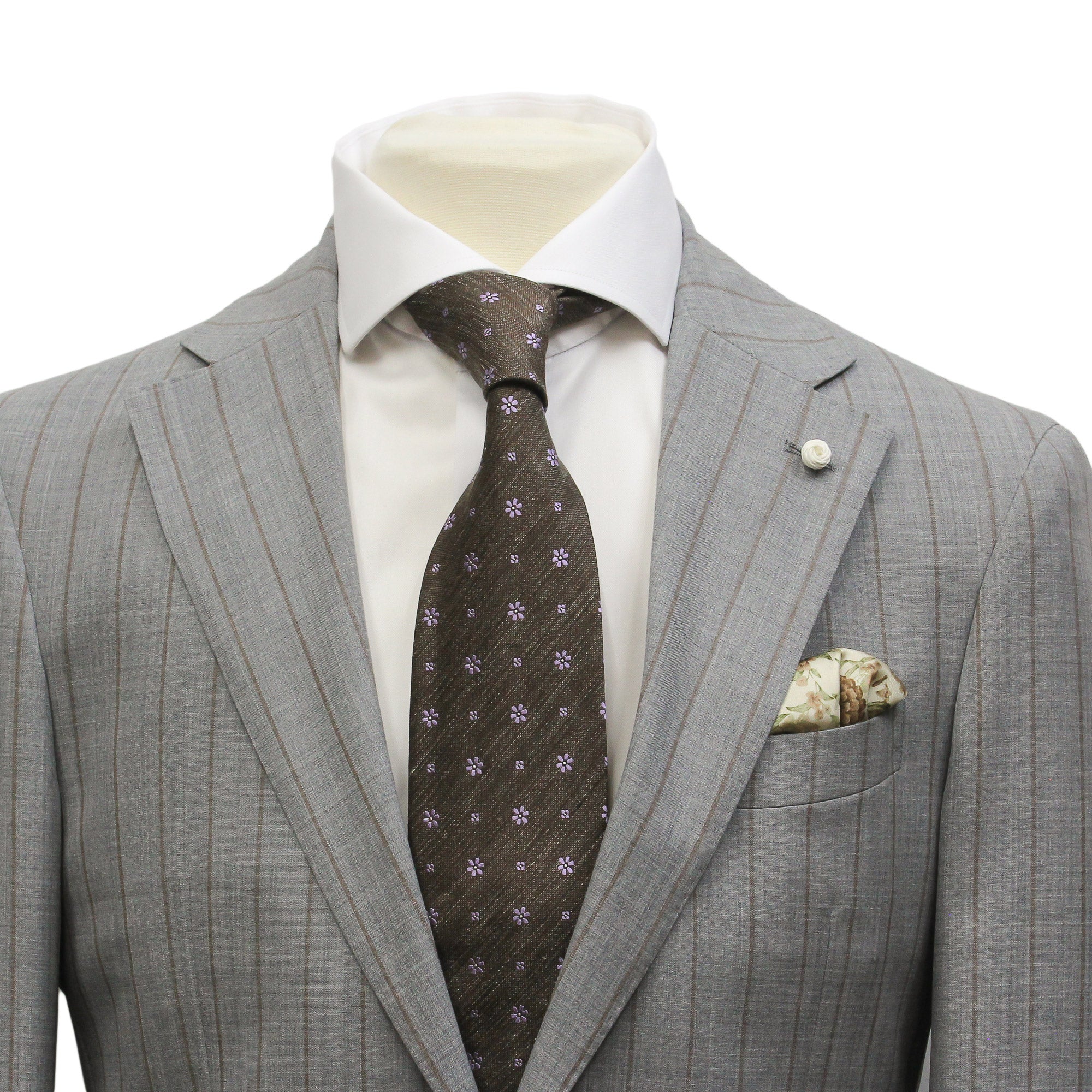 Gray Pin-Stripe Luigi Bianchi Mantova Suit - Boutique Jacques International