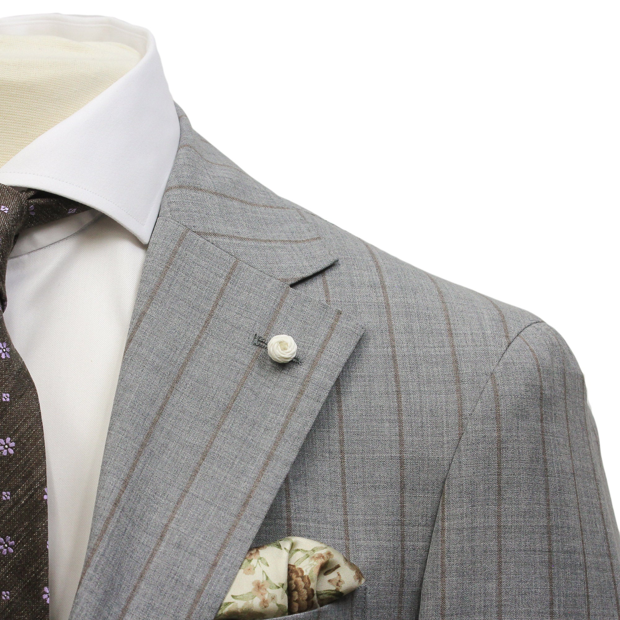 Gray Pin-Stripe Luigi Bianchi Mantova Suit - Boutique Jacques International