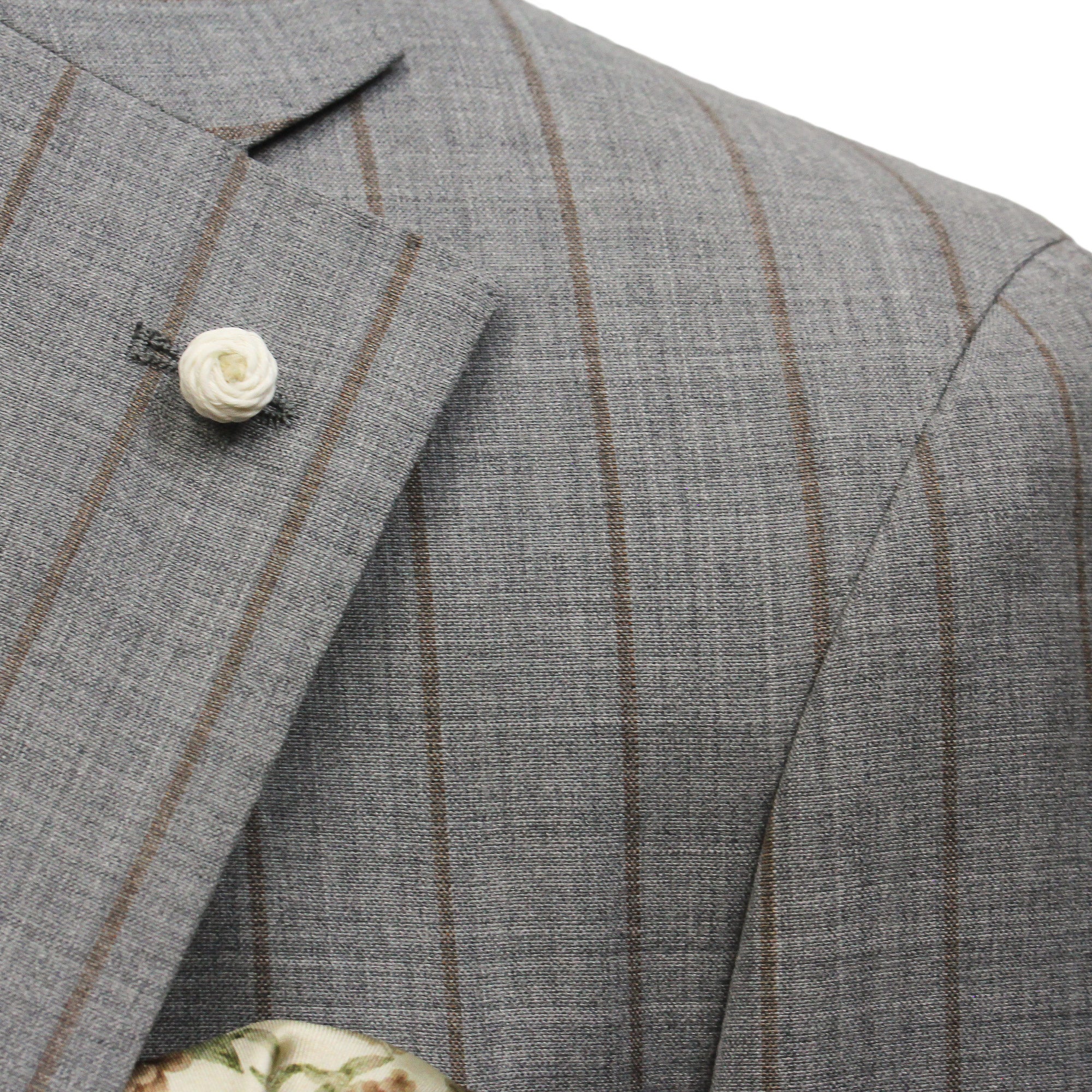 Gray Pin-Stripe Luigi Bianchi Mantova Suit - Boutique Jacques International