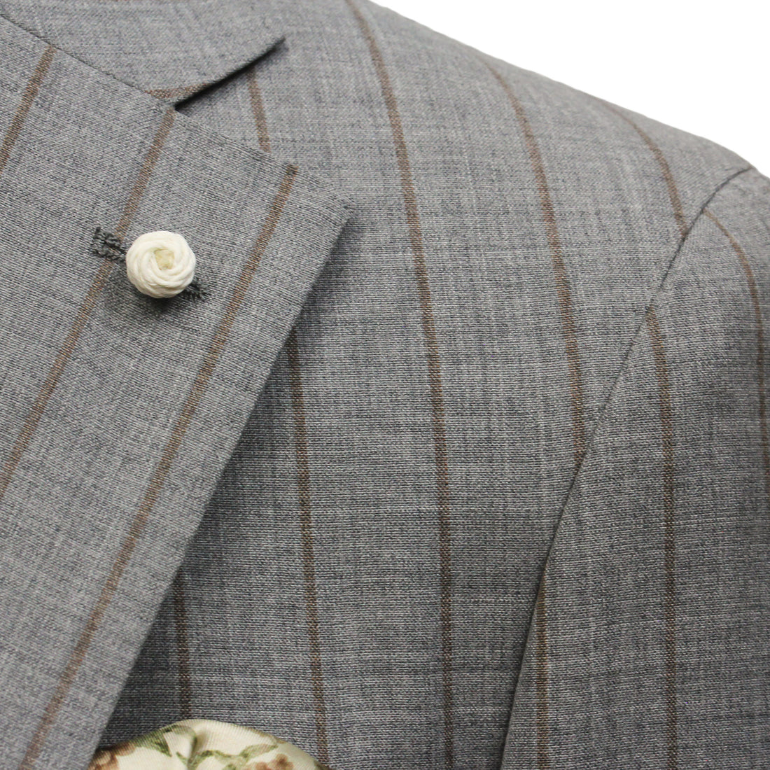 Gray Pin-Stripe Luigi Bianchi Mantova Suit - Boutique Jacques International