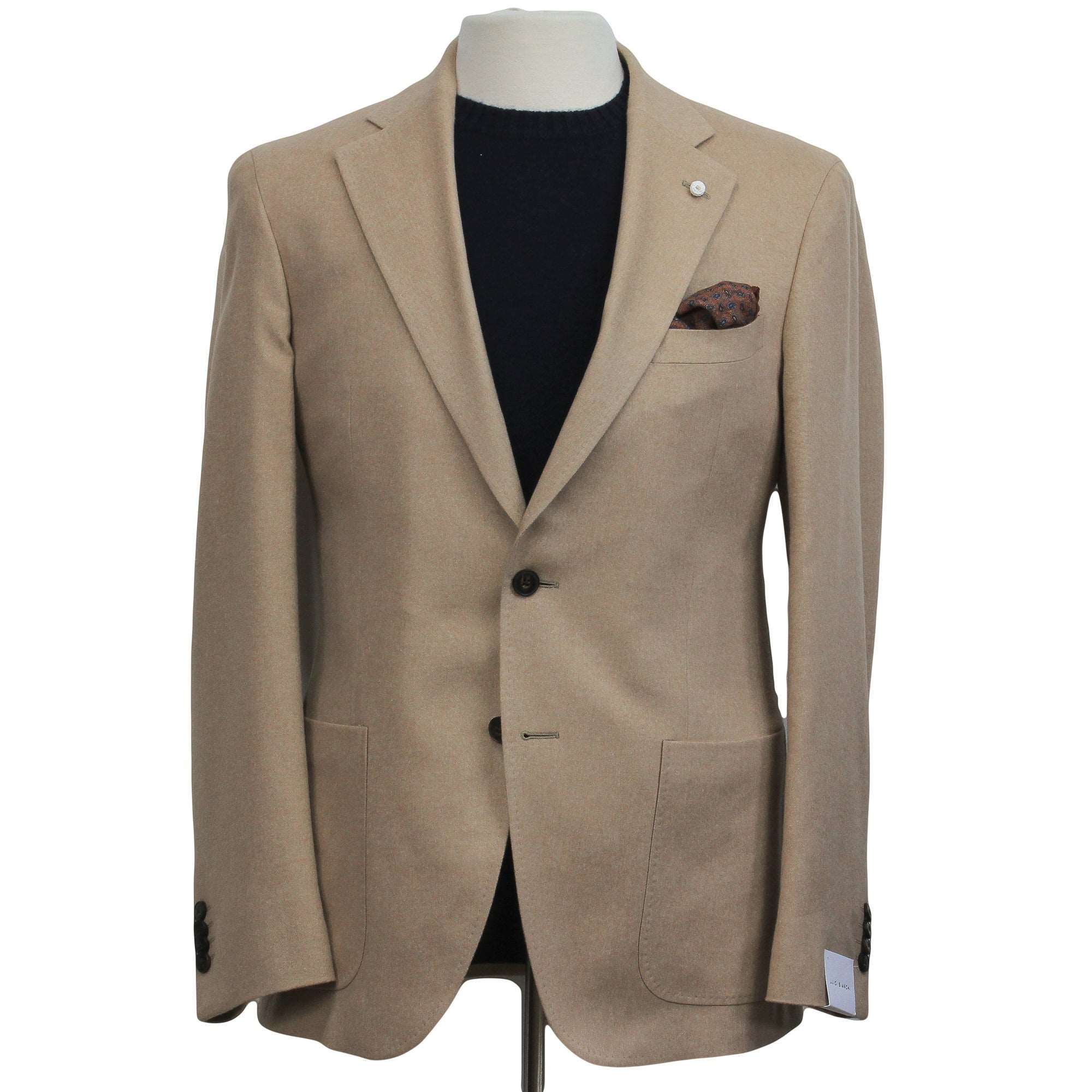 Beige Silk-Cashmere Contemporary Dream Fit Sport Jacket - Luigi Bianchi