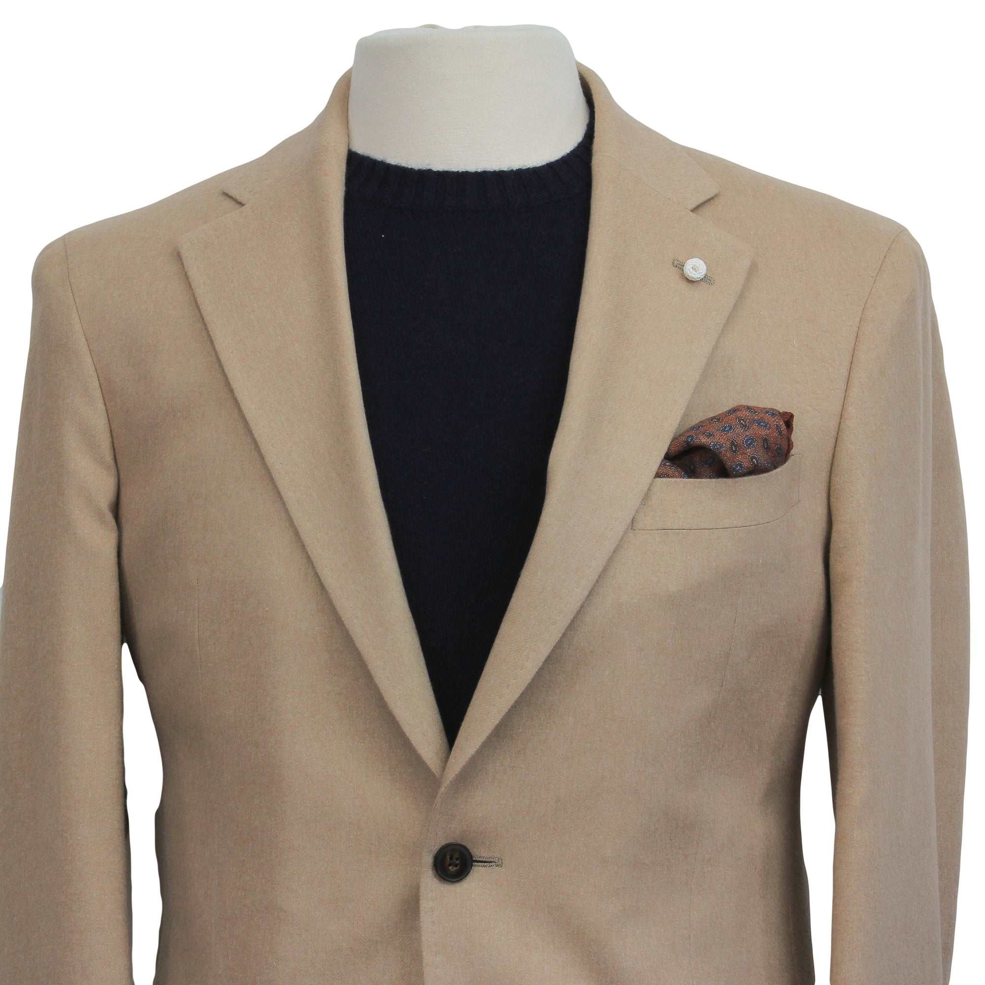 Beige Silk-Cashmere Contemporary Dream Fit Sport Jacket - Luigi Bianchi