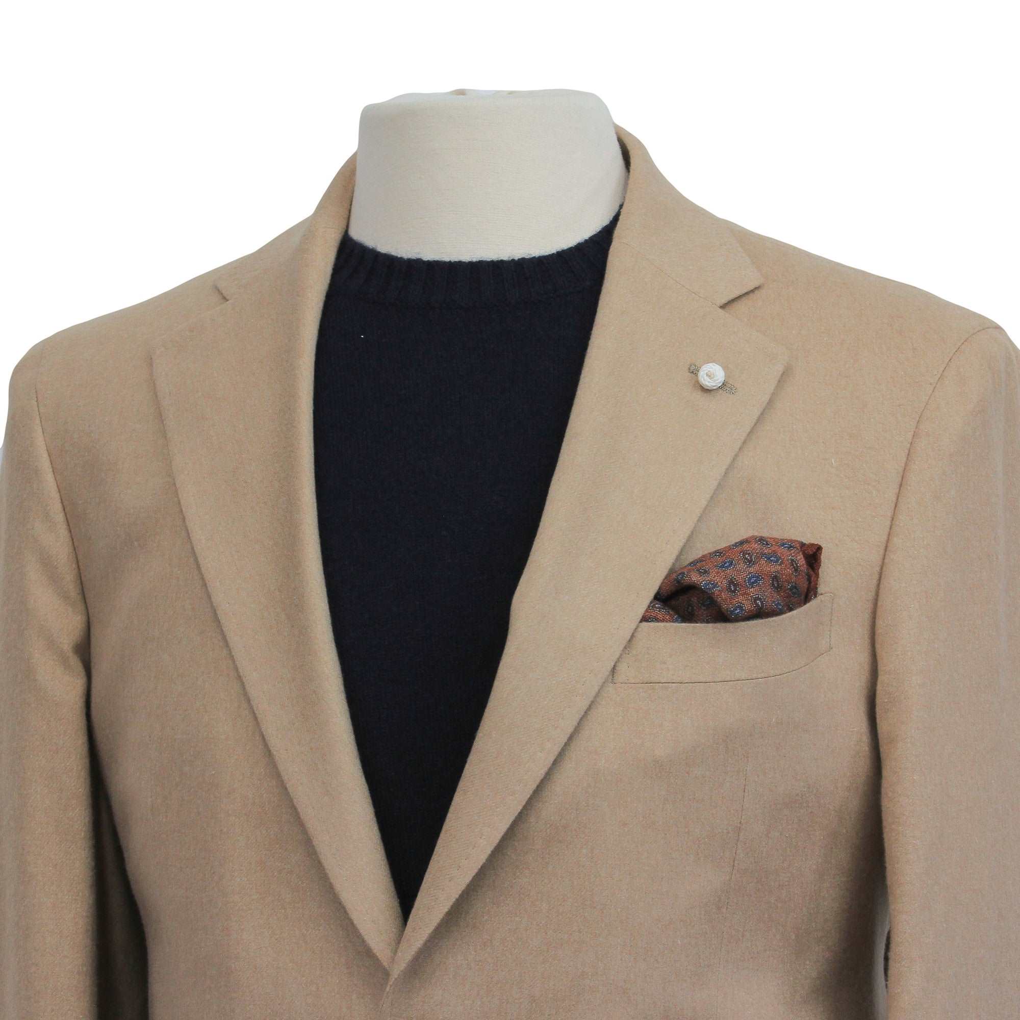 Beige Silk-Cashmere Contemporary Dream Fit Sport Jacket - Luigi Bianchi