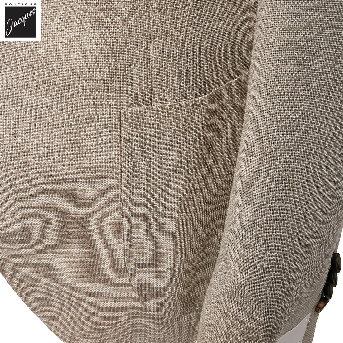 Beige Textured Hopsack Wool Dream Fit Sport Jacket - Luigi Bianchi