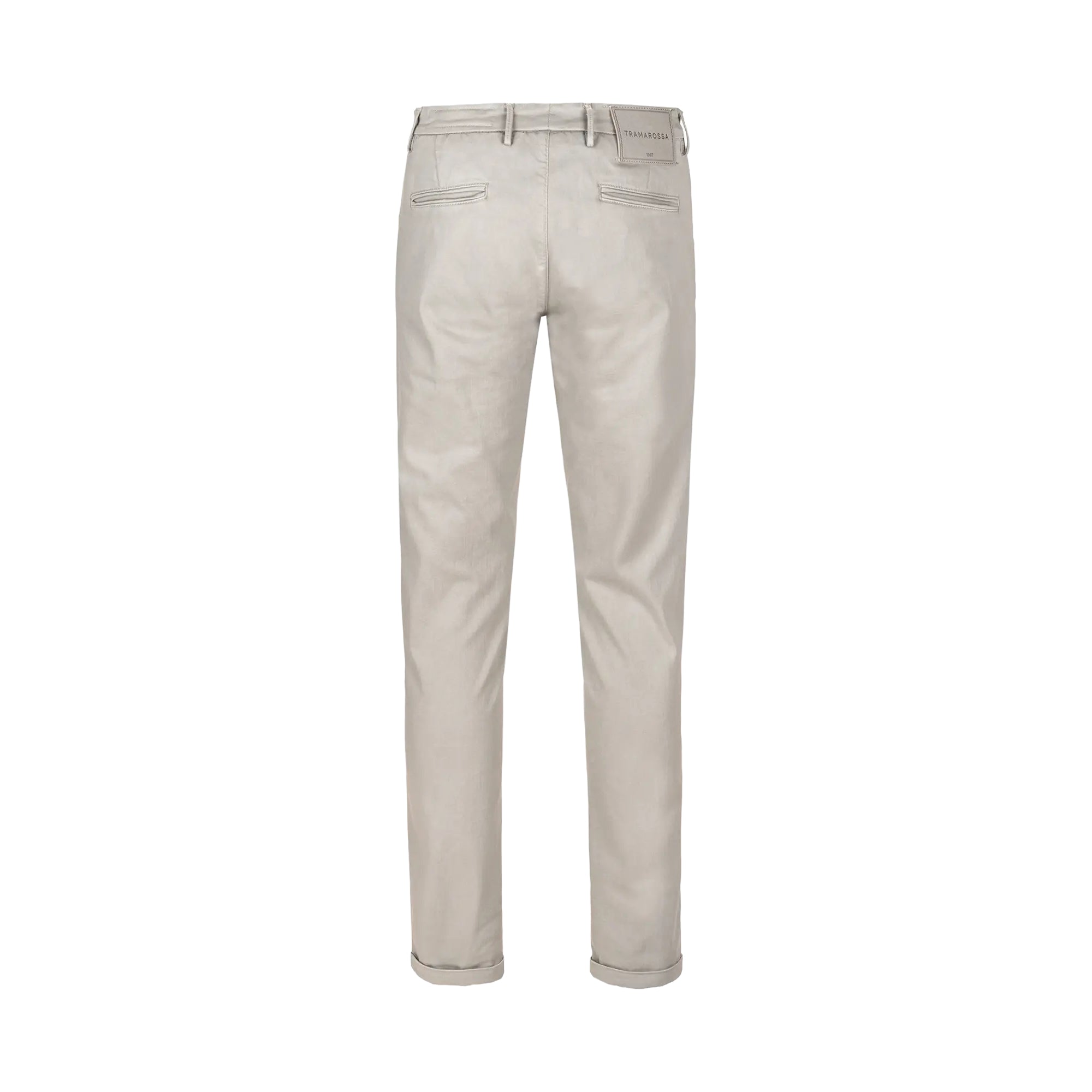 Sea Foam (Taupe) Soft Dye Luis Slim Fit Super-Stretch Chino Pants - TRAMAROSSA - Boutique Jacques International