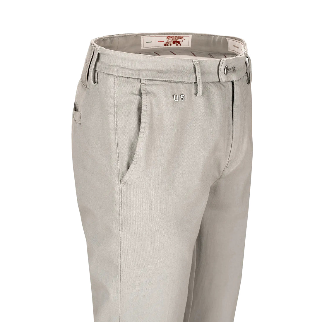Sea Foam (Taupe) Soft Dye Luis Slim Fit Super-Stretch Chino Pants - TRAMAROSSA - Boutique Jacques International