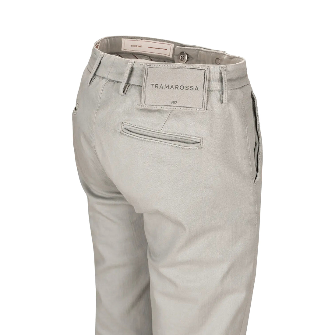 Sea Foam (Taupe) Soft Dye Luis Slim Fit Super-Stretch Chino Pants - TRAMAROSSA - Boutique Jacques International