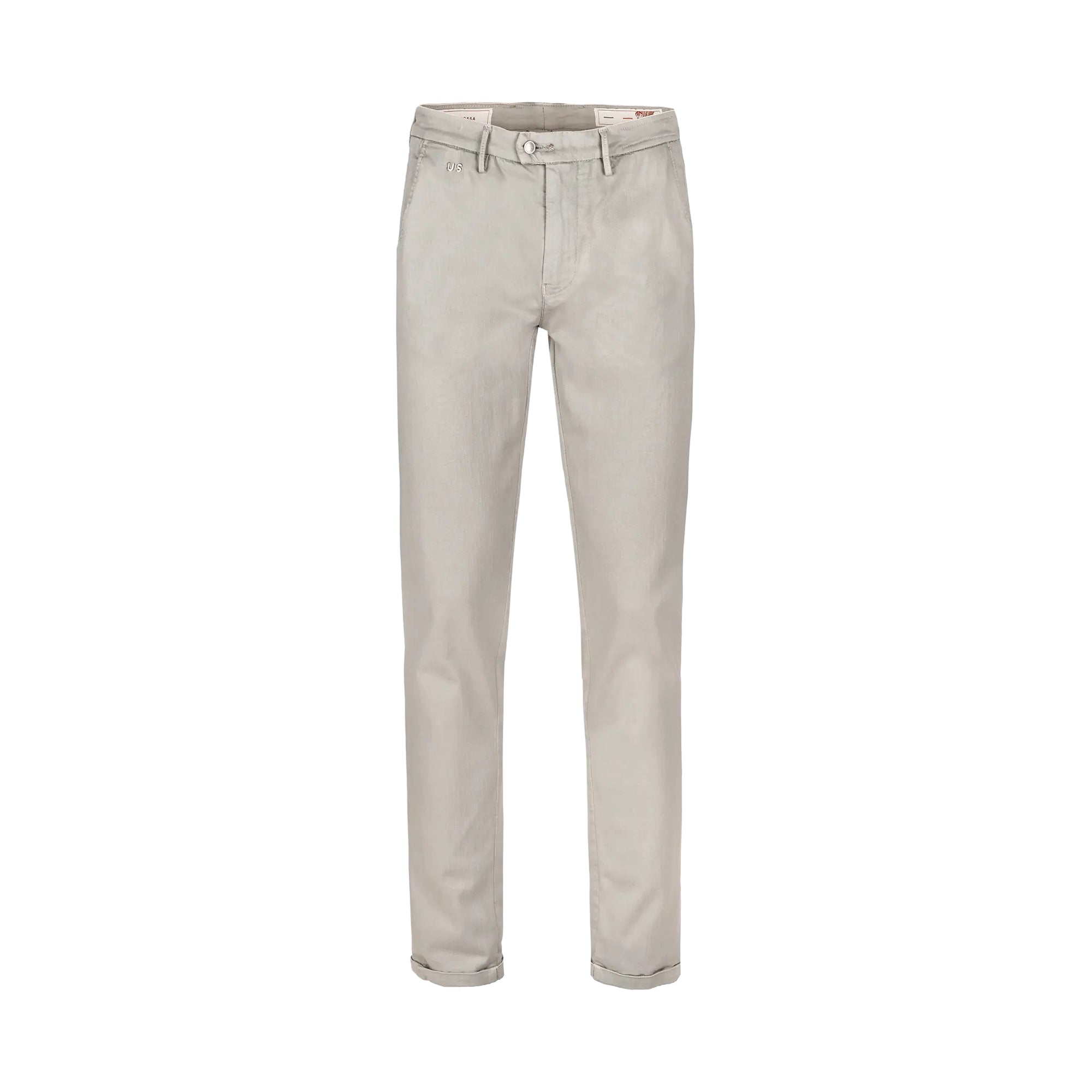 Sea Foam (Taupe) Soft Dye Luis Slim Fit Super-Stretch Chino Pants - TRAMAROSSA - Boutique Jacques International