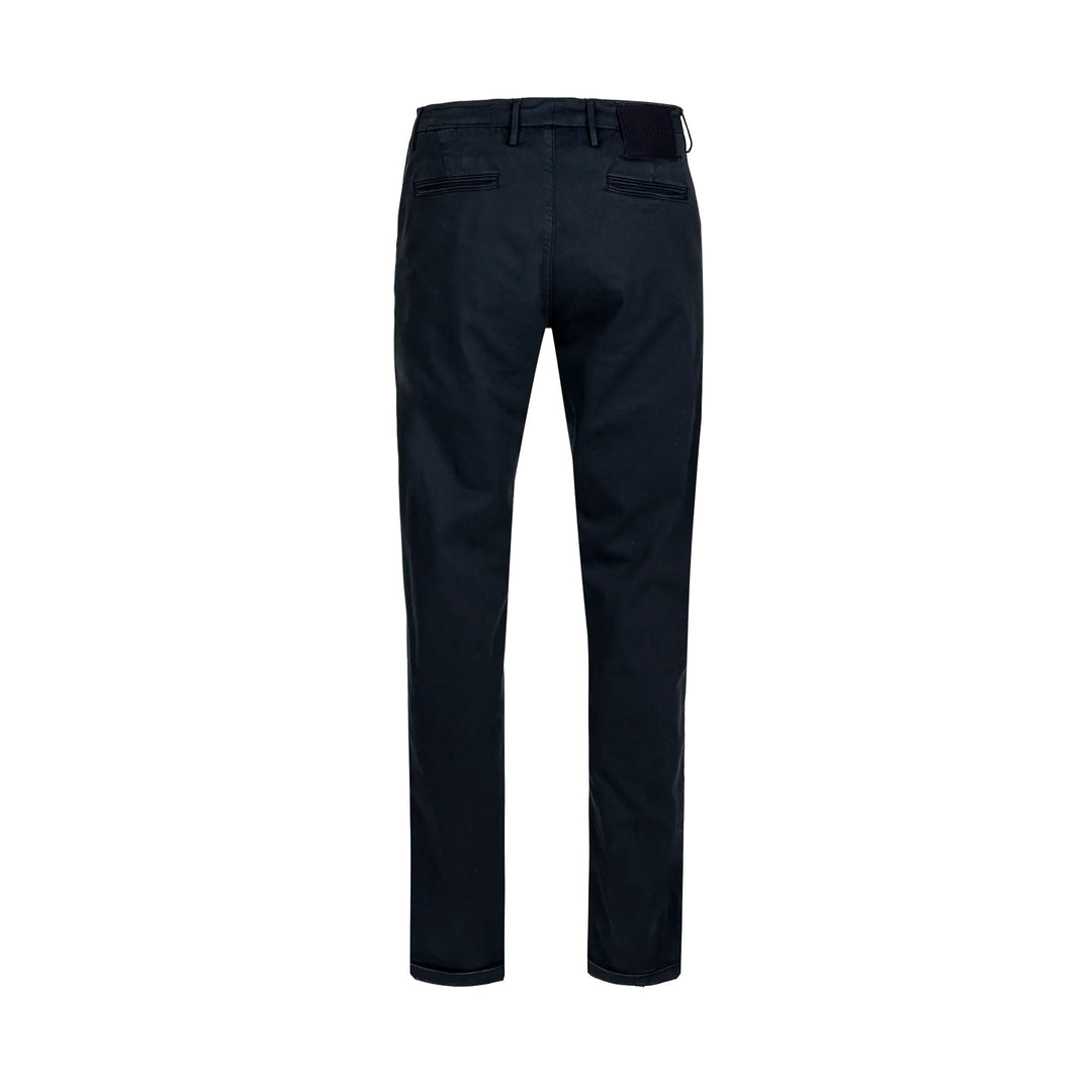 Dark Blue Soft Dye Luis Slim Fit Super-Stretch Chino Pants - TRAMAROSSA - Boutique Jacques International