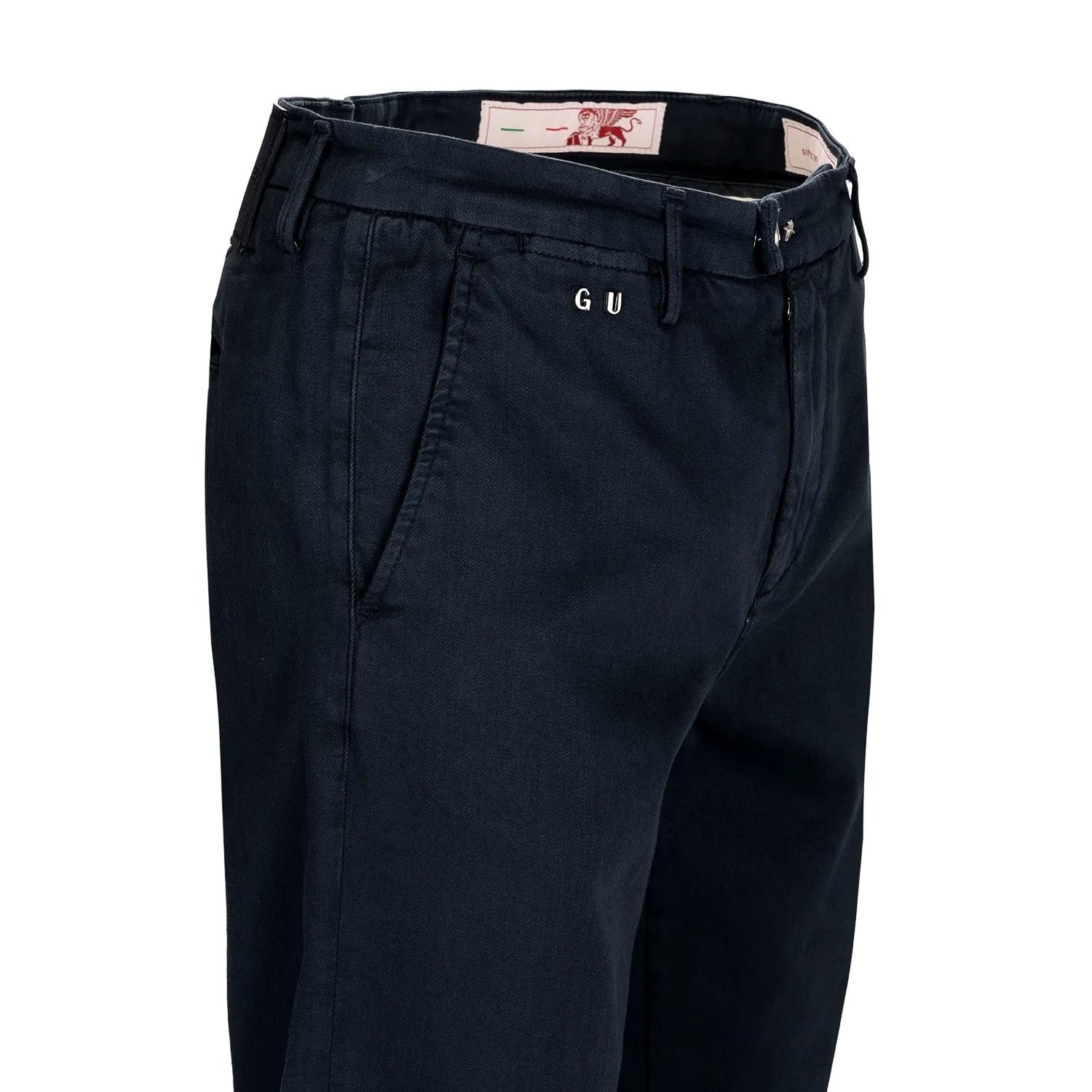 Dark Blue Soft Dye Luis Slim Fit Super-Stretch Chino Pants - TRAMAROSSA - Boutique Jacques International