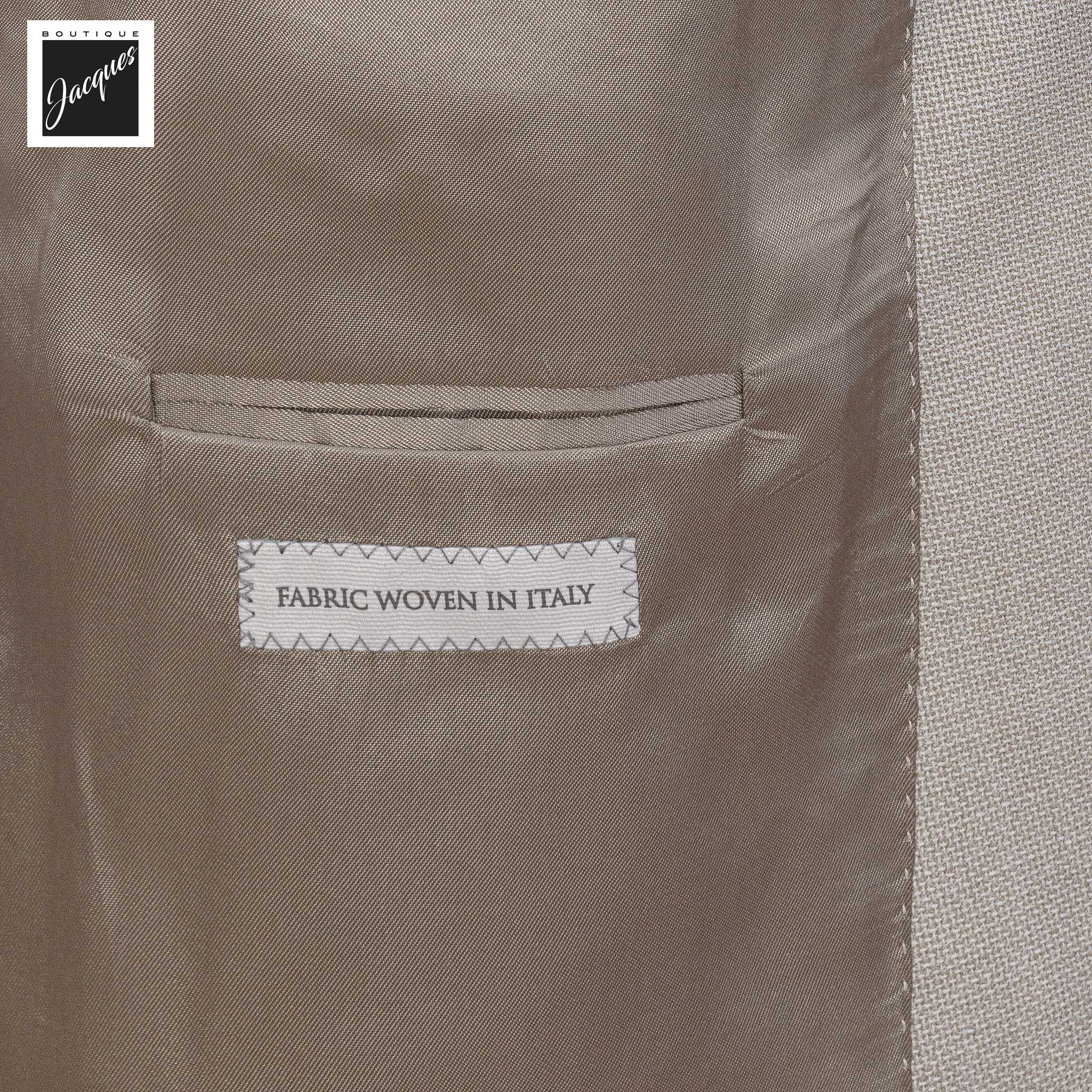 Light Beige Solid Pure Wool Austin Classic Fit Sport Jacket - Jack Victor