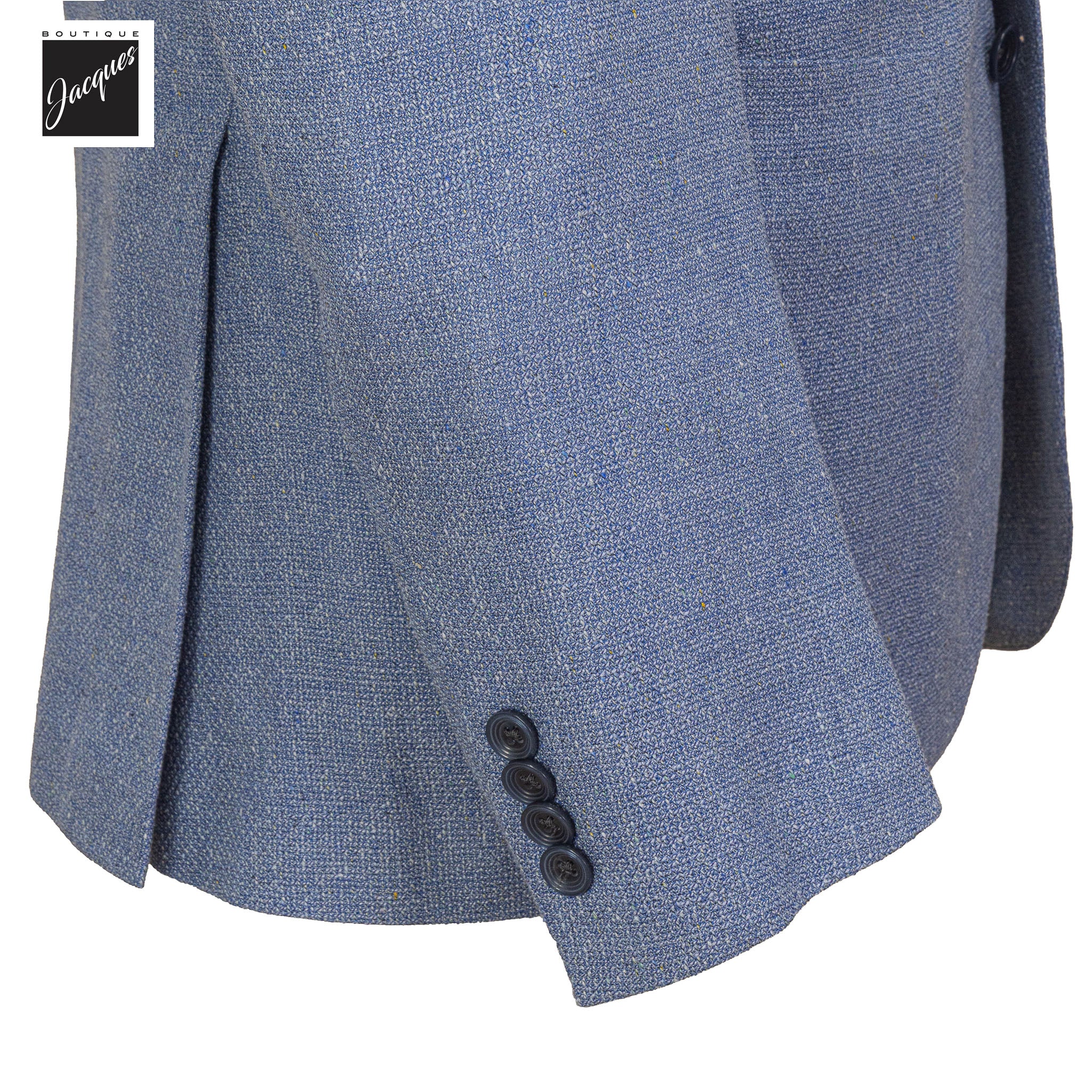Light Blue Wool-Silk Stretch Marco Contemporary Fit Sport Jacket - Jack Victor