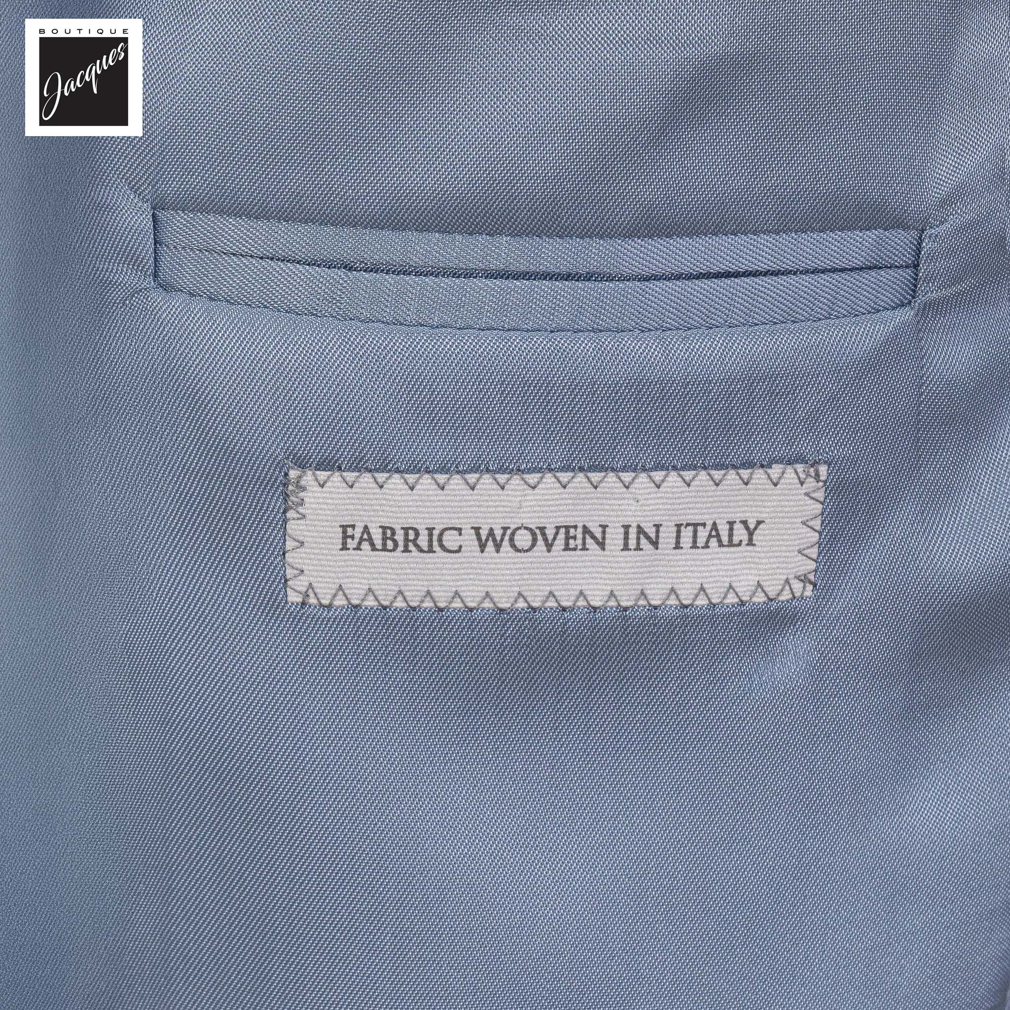 Light Blue Wool-Silk Stretch Marco Contemporary Fit Sport Jacket - Jack Victor