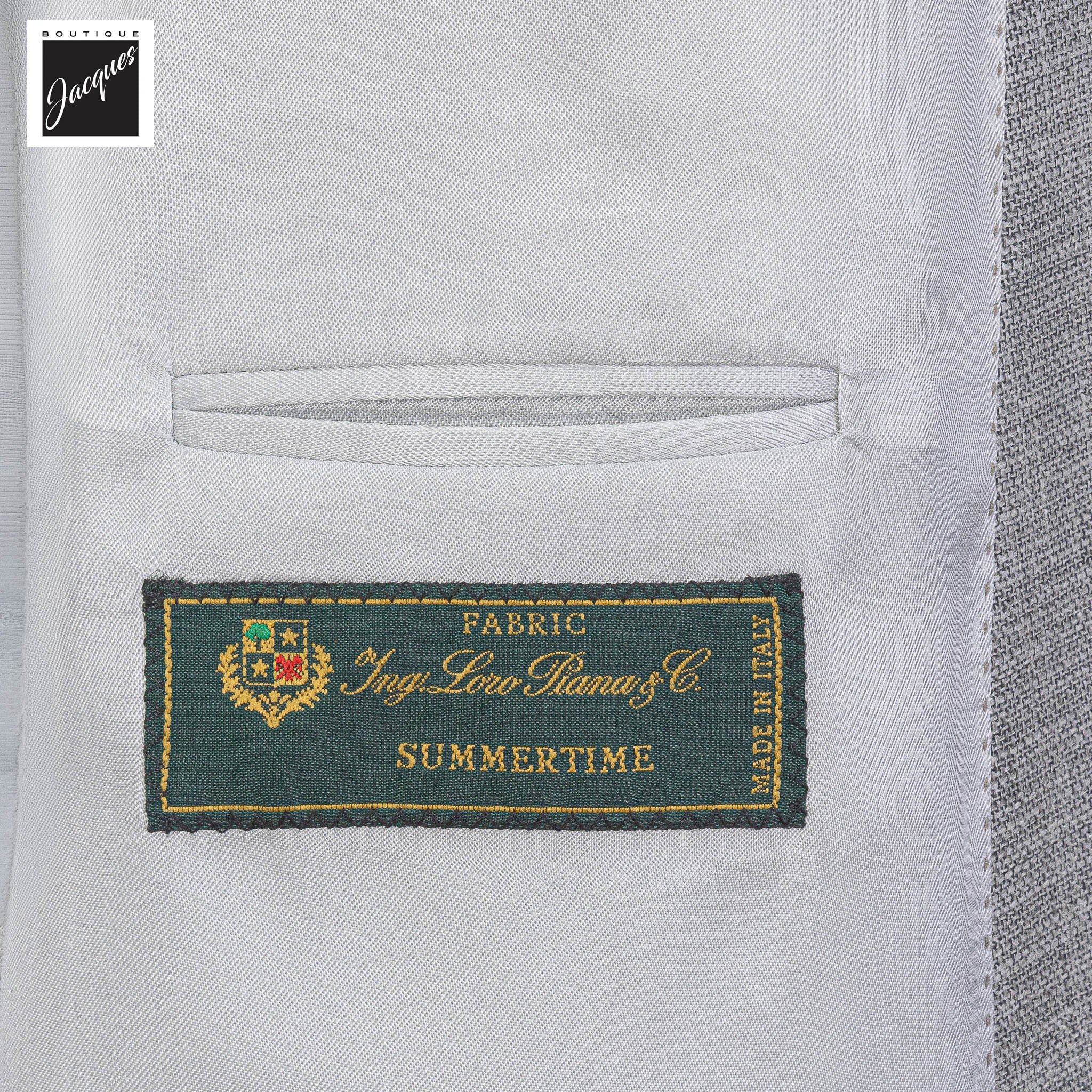 Light Gray Solid Wool/Silk/Linen Conway Classic Fit Sport Jacket - Jack Victor