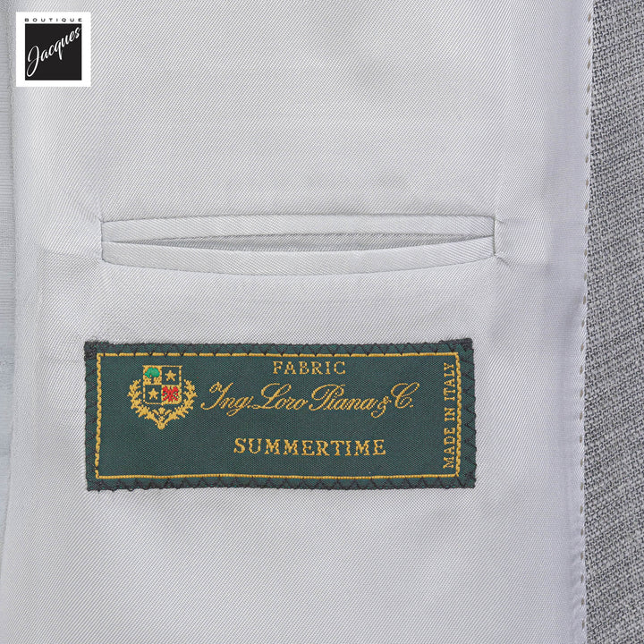 Light Gray Solid Wool/Silk/Linen Conway Classic Fit Sport Jacket - Jack Victor