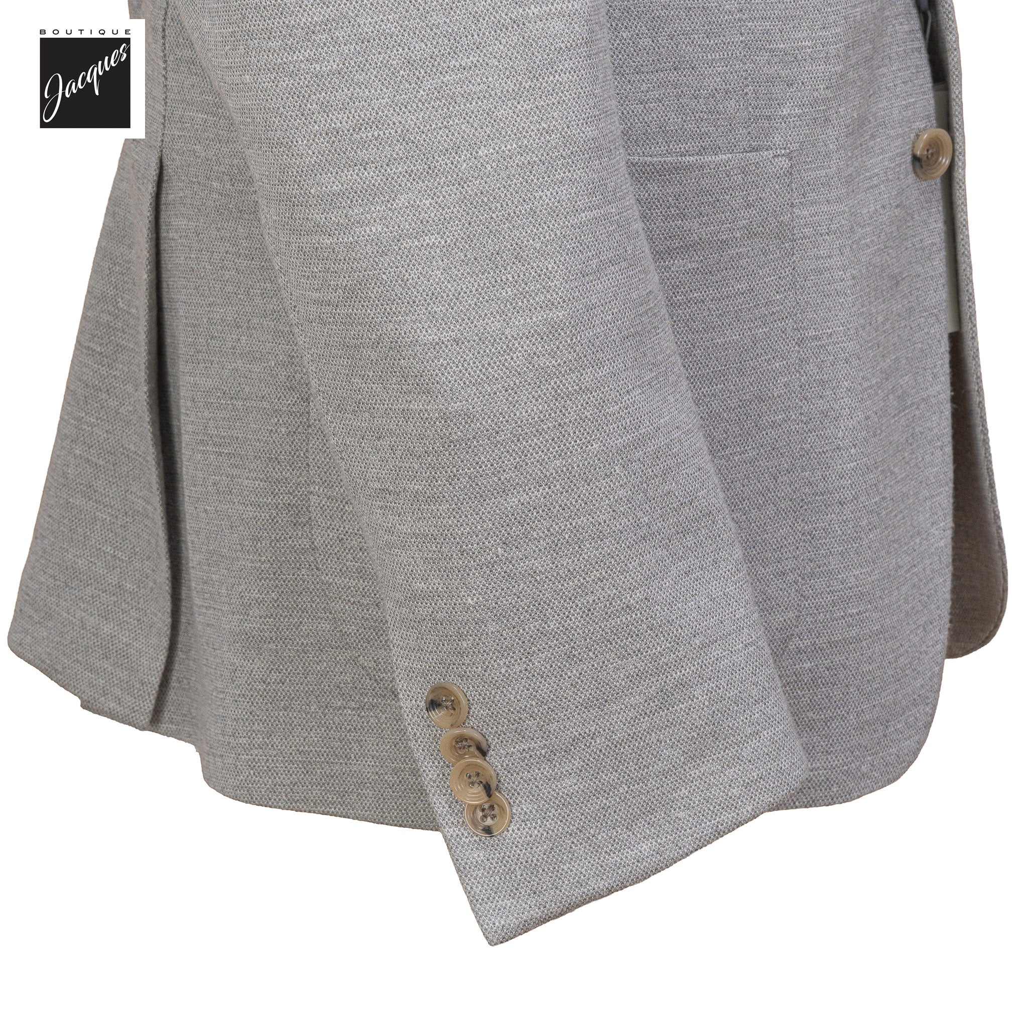 Light Gray Wool/Silk/Linen Hartford Contemporary Fit Sport Jacket - Jack Victor