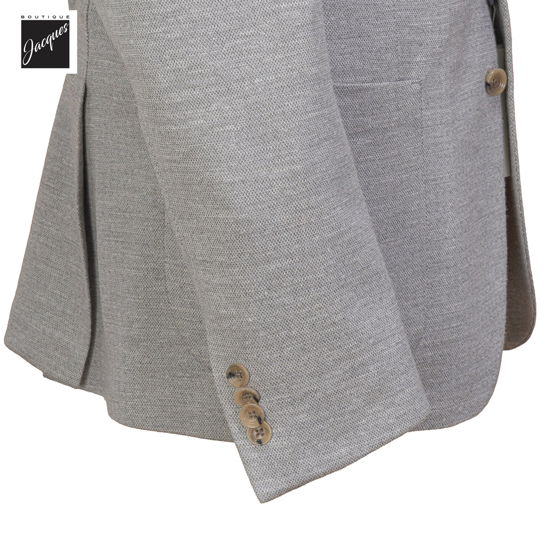 Light Gray Wool/Silk/Linen Hartford Contemporary Fit Sport Jacket - Jack Victor