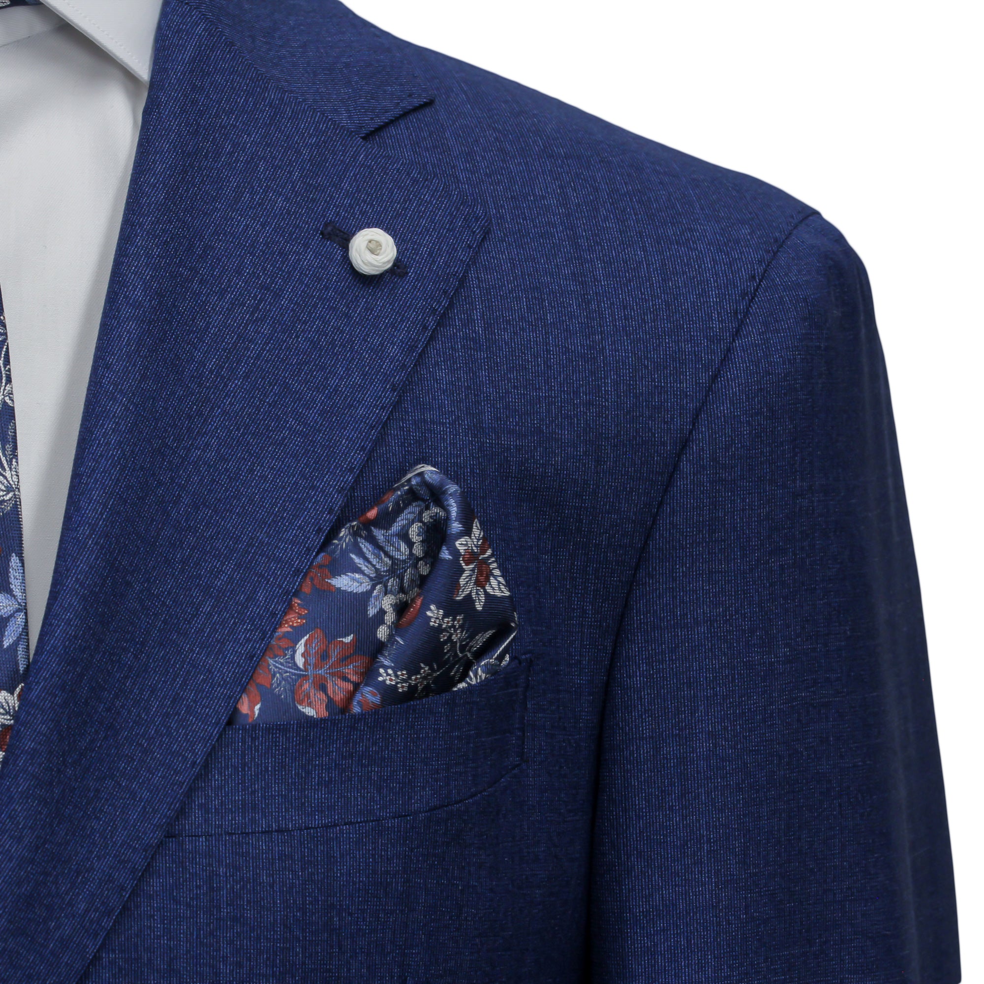 Blue Neat Loro Piana Mooving Luigi Bianchi Mantova Suit - Boutique Jacques International