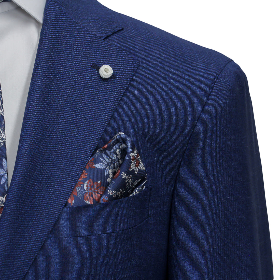 Blue Neat Loro Piana Mooving Luigi Bianchi Mantova Suit - Boutique Jacques International