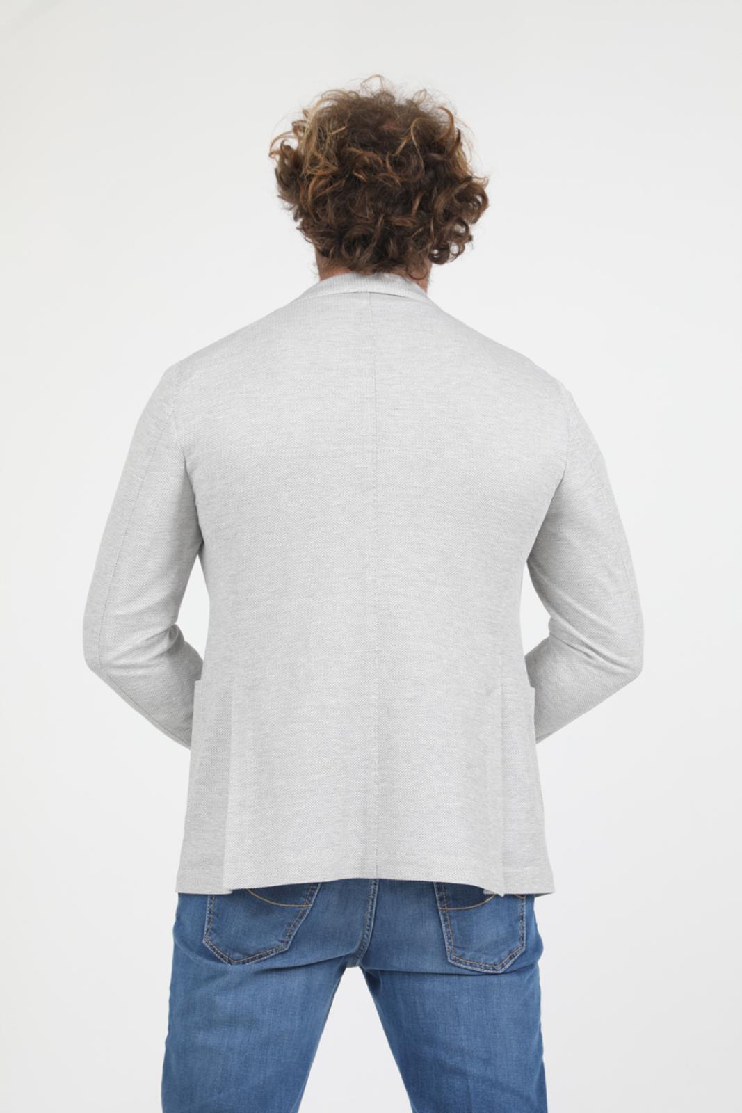 Light Gray Unconstructed Jacket - LBM 1911 - Boutique Jacques International